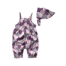 Set aus Kurzoverall und Kopftuch von VERTBAUDET