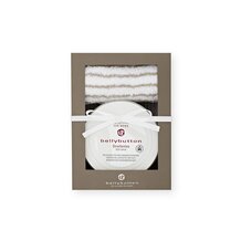 Waschhandschuh mit Streifenlos Bodybalm von BELLYBUTTON