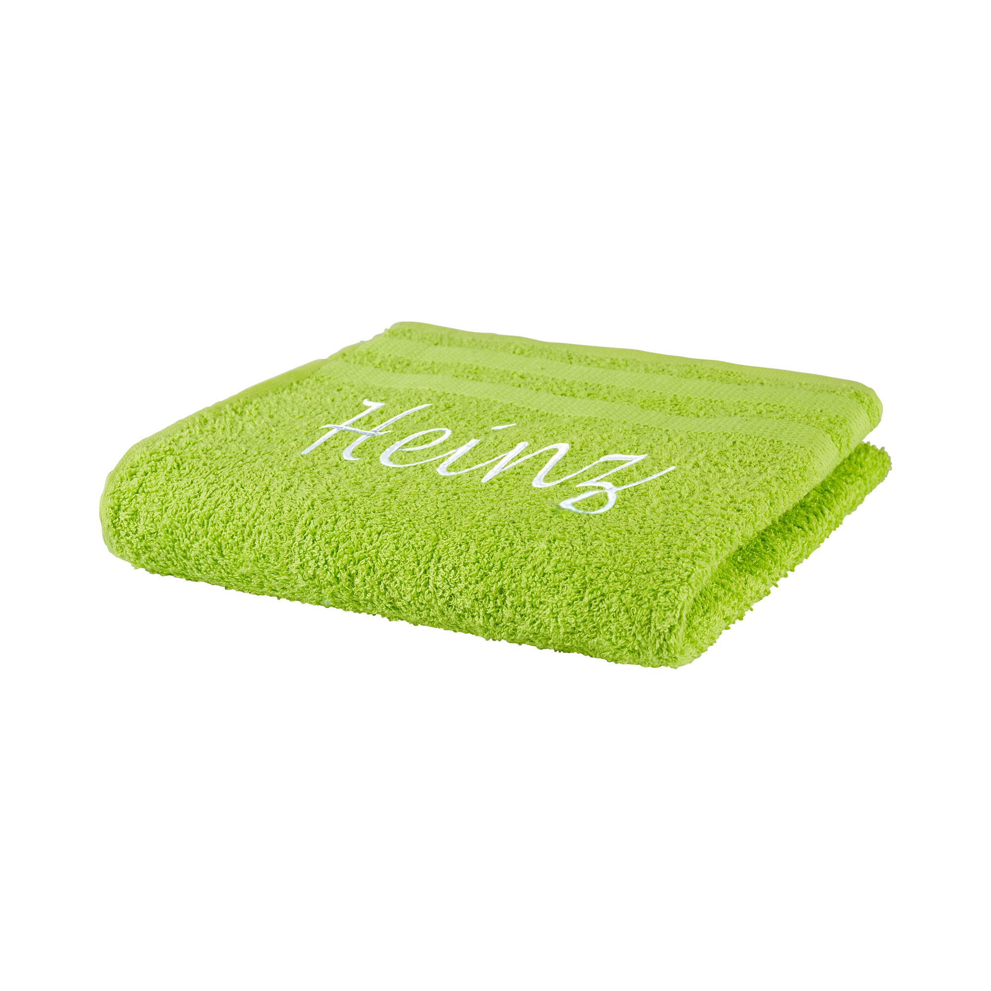 Handtuch mit Namen, grün
