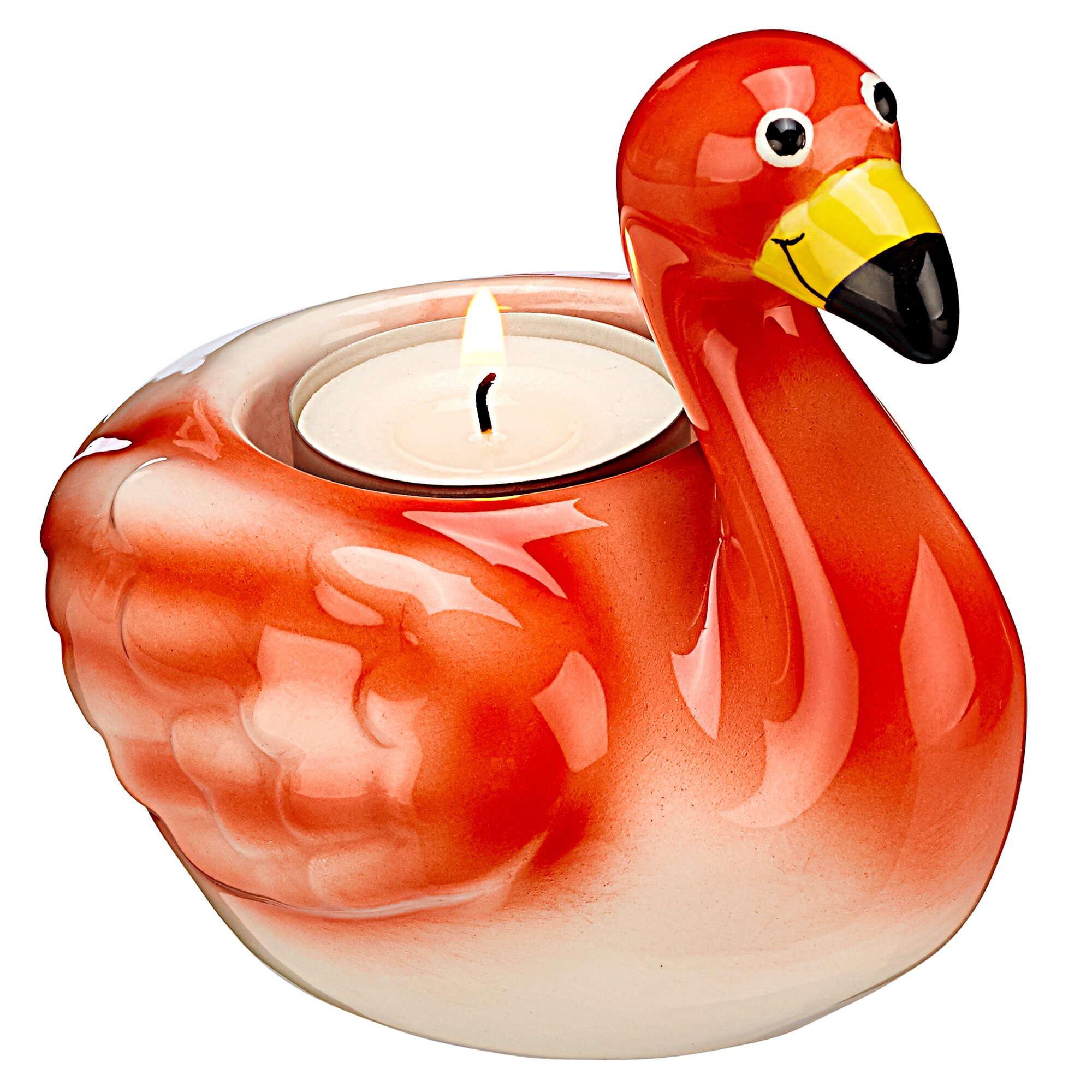 Teelichthalter Flamingo