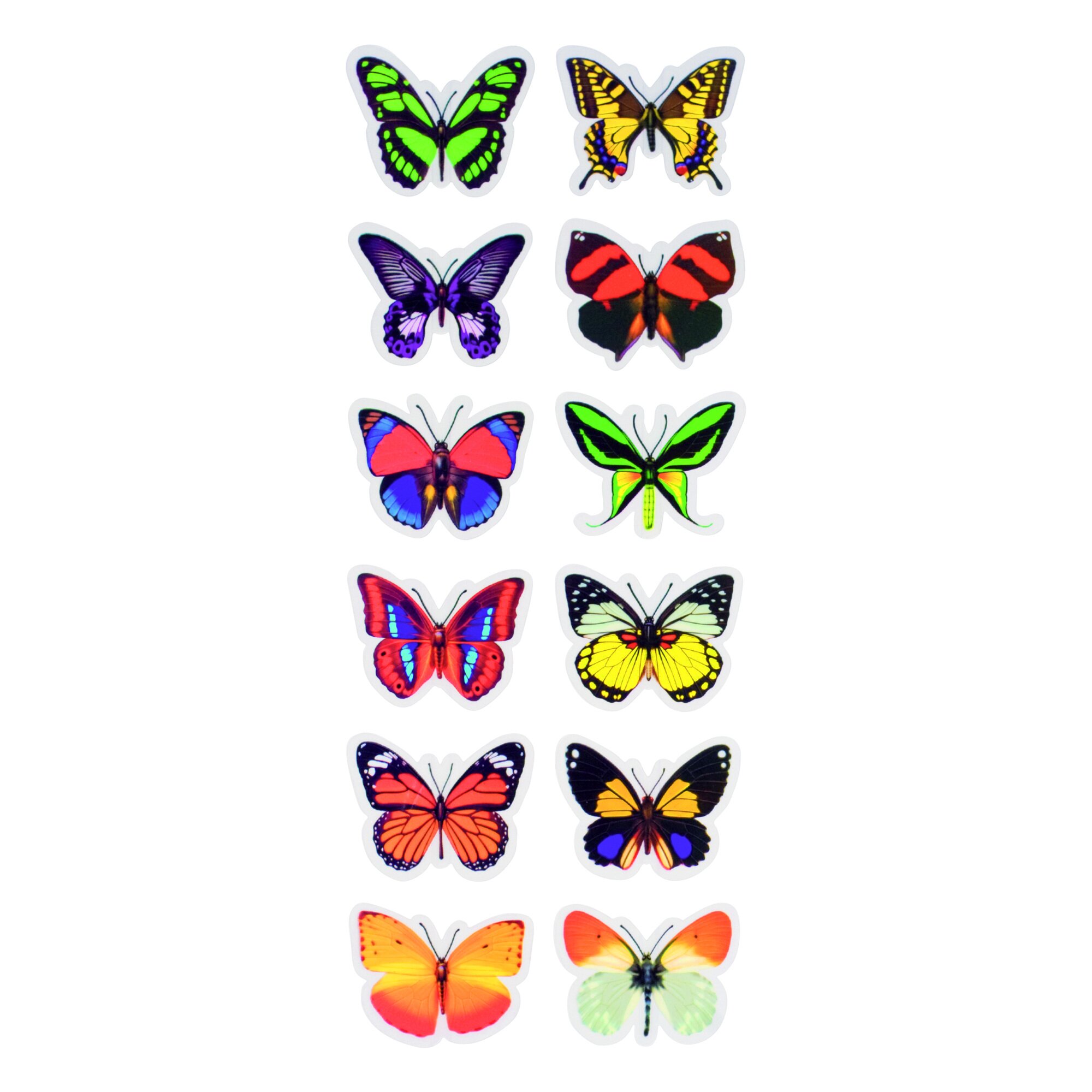 Stickers déco 3D « Papillons », 12 pièces