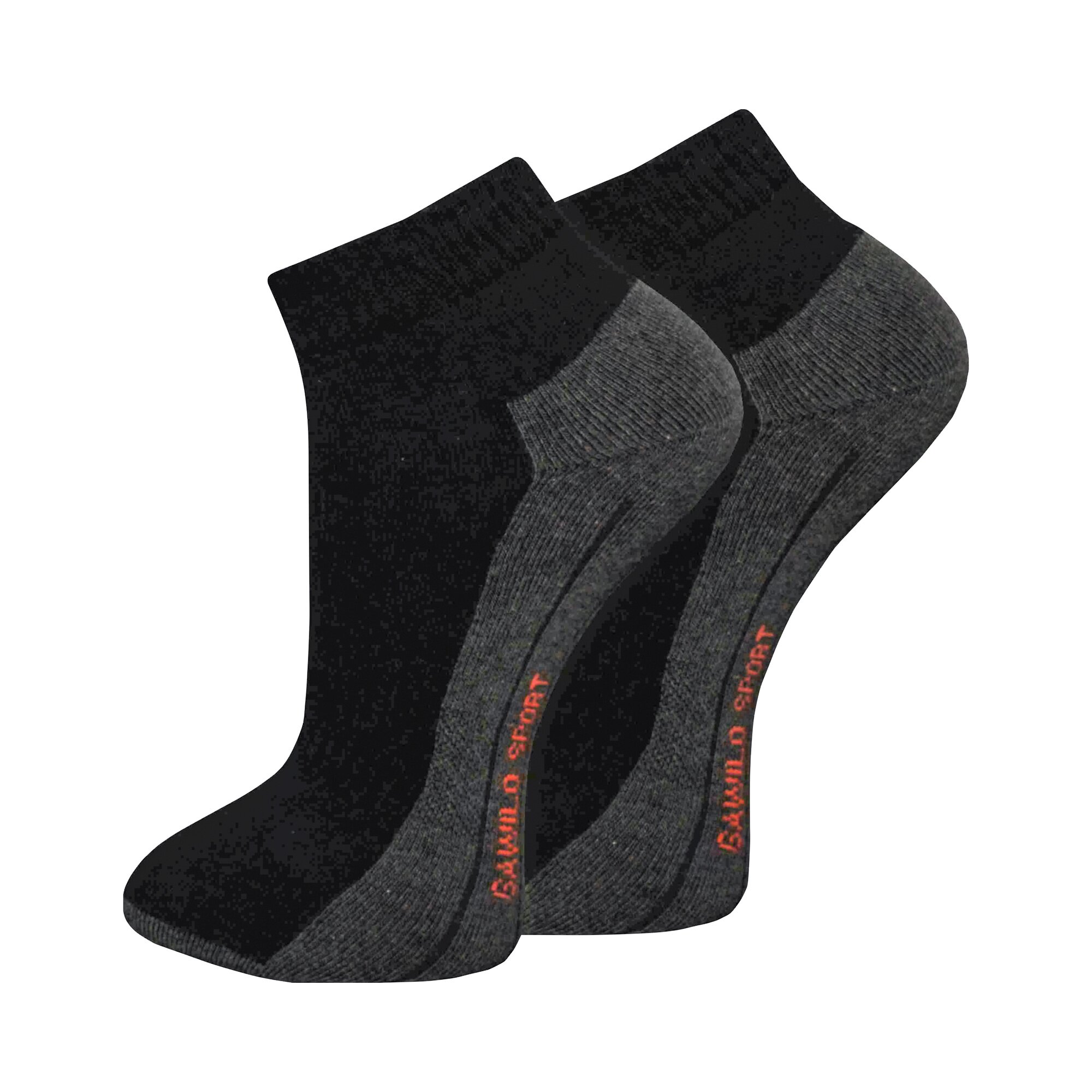 Image of Aktiv-Sneaker-Socken, 2 Paar, Größe: 39, schwarz