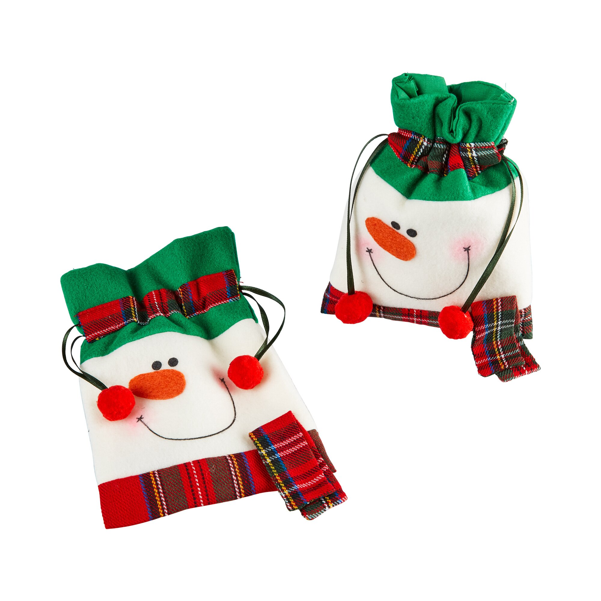 Pochettes cadeaux « Bonhomme de neige », 2 pièces