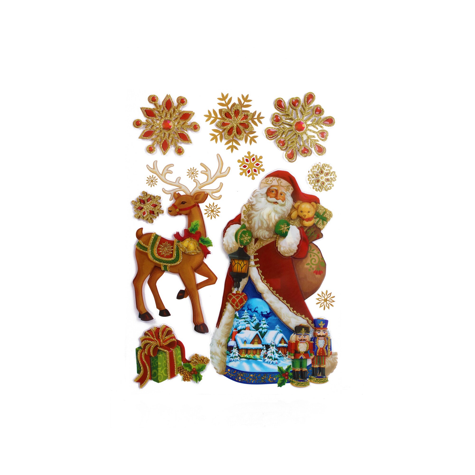 Stickers décoratifs 3D « Noël », 9 pièces