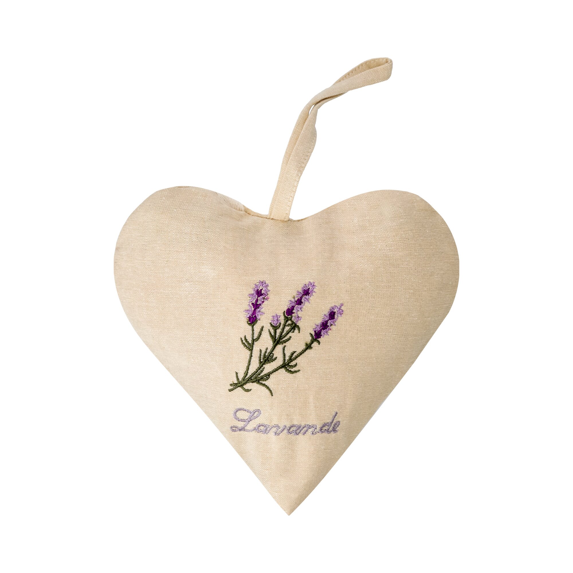 Leinen-Herz Lavendel