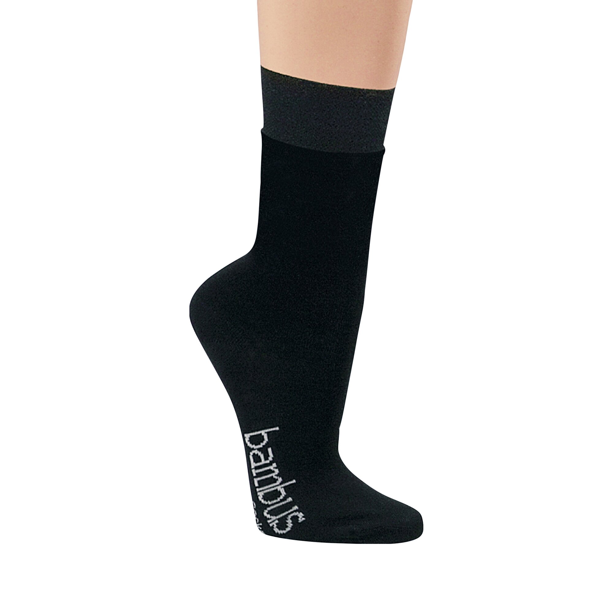 Viskose-Socken, 3 Paar, Größe: 35, schwarz
