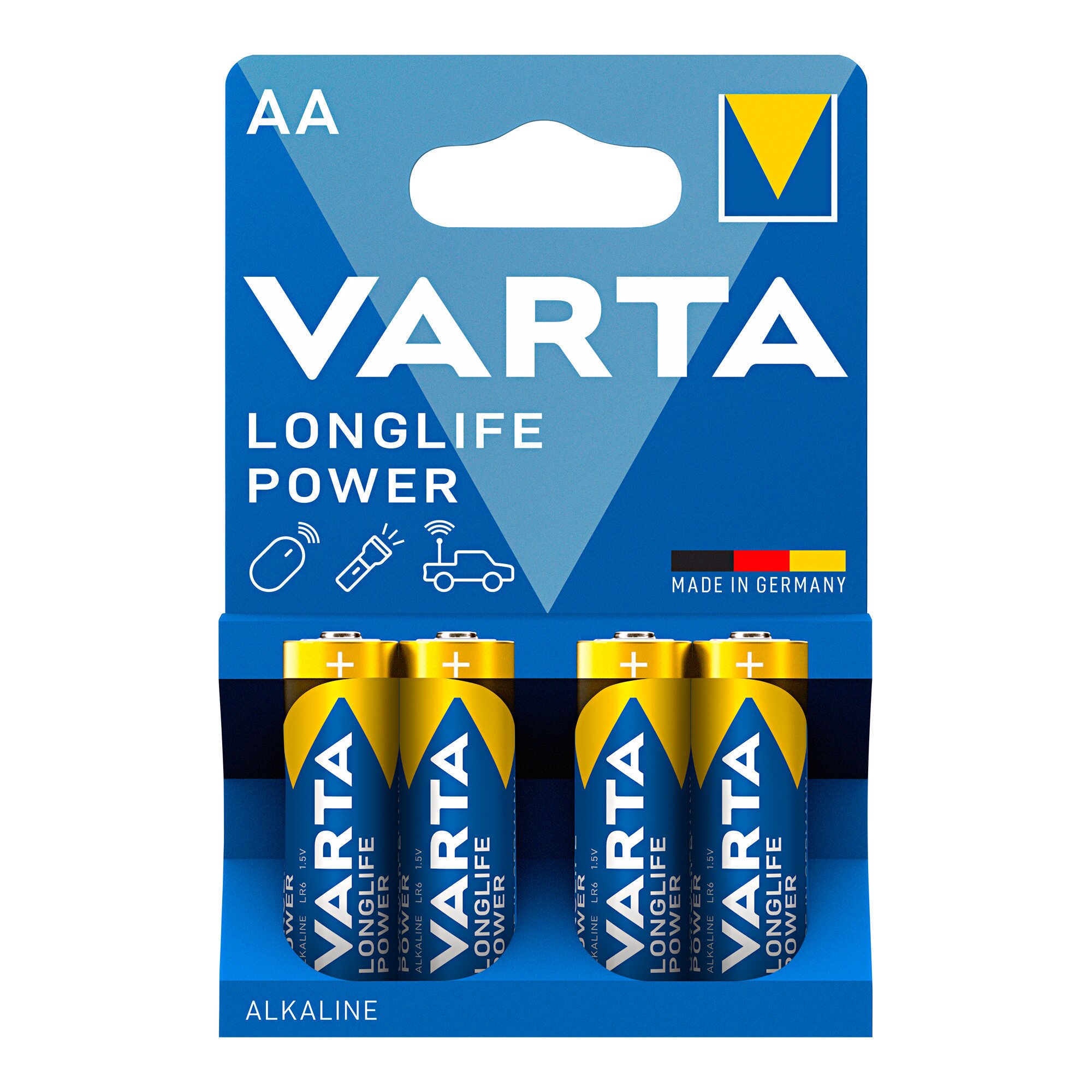 Image of Varta-Longlife-Power-Batterien AA, 4 Stück