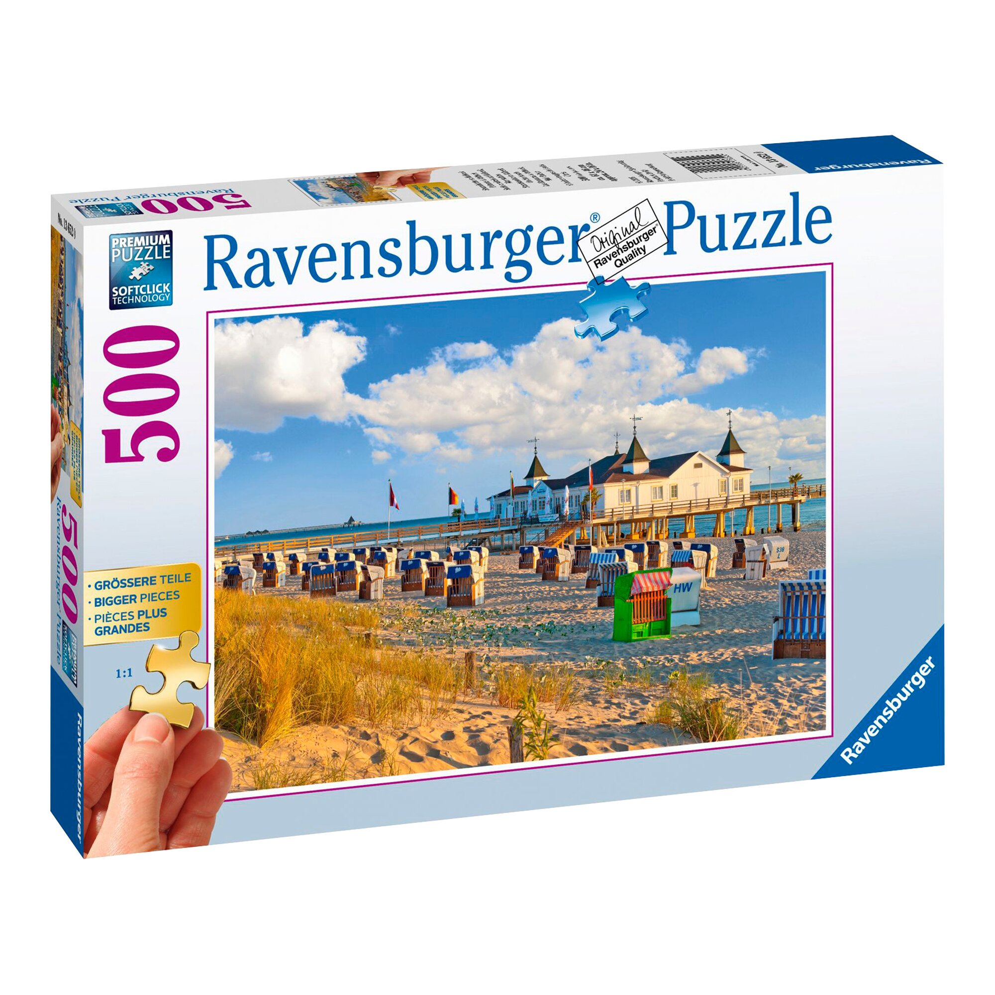 Image of Puzzle "Strandkörbe in Ahlbeck", 500 Teile