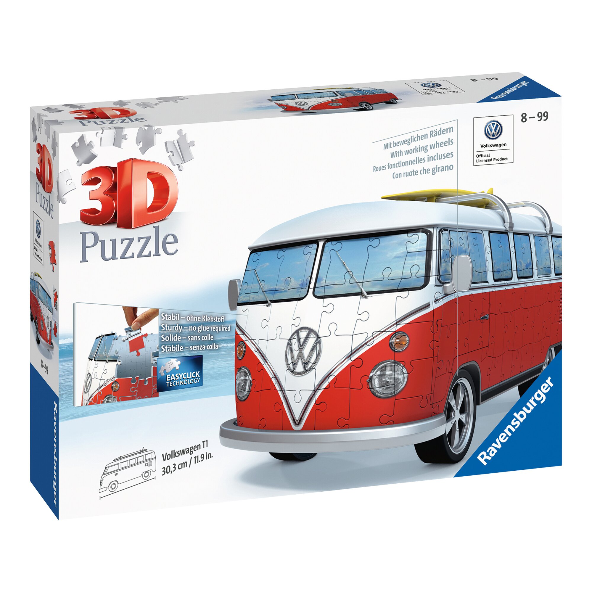 Image of 3D Puzzle "Volkswagen T1 - Surfer Edition", 187 Teile
