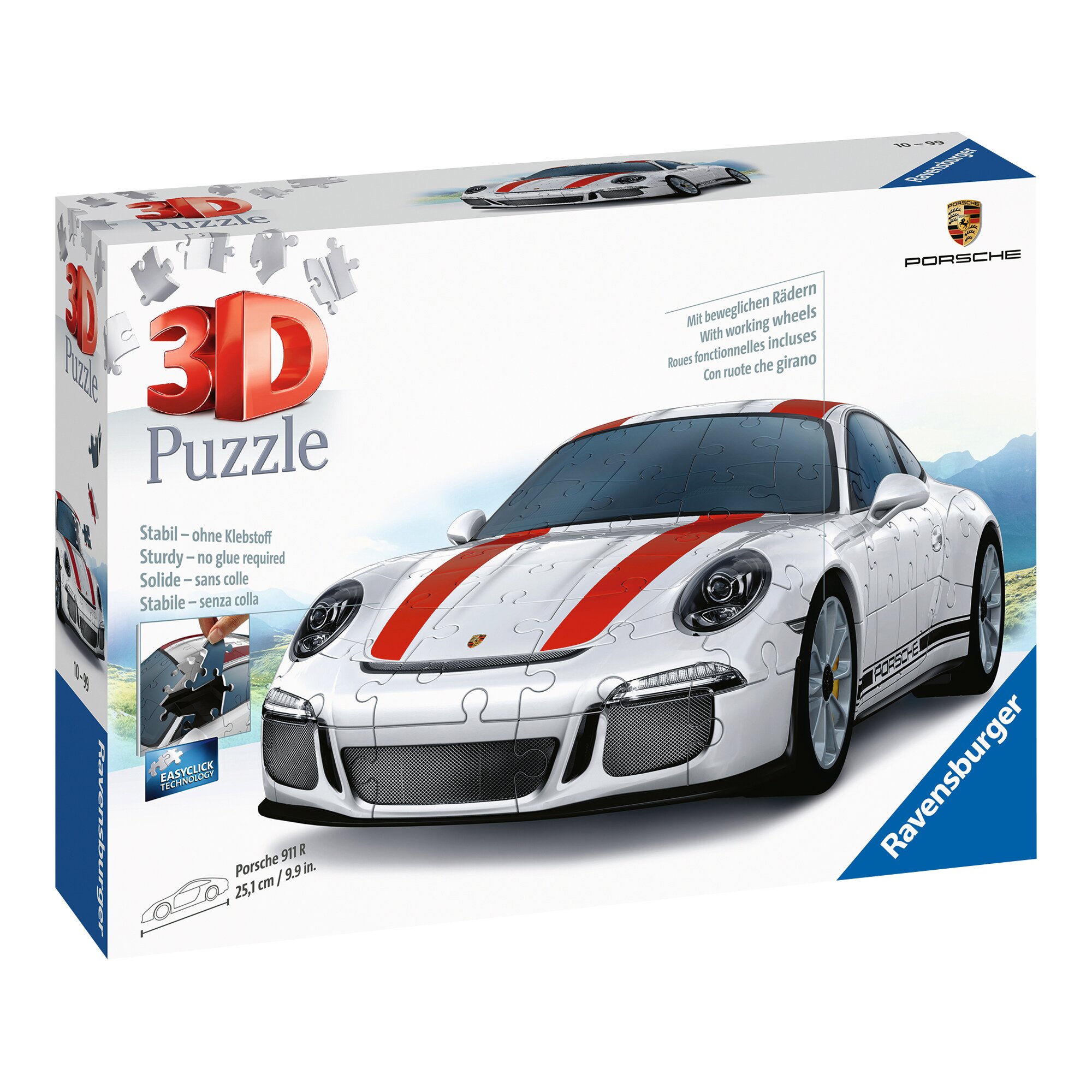 Image of 3D Puzzle "Porsche 911 R", 108 Teile