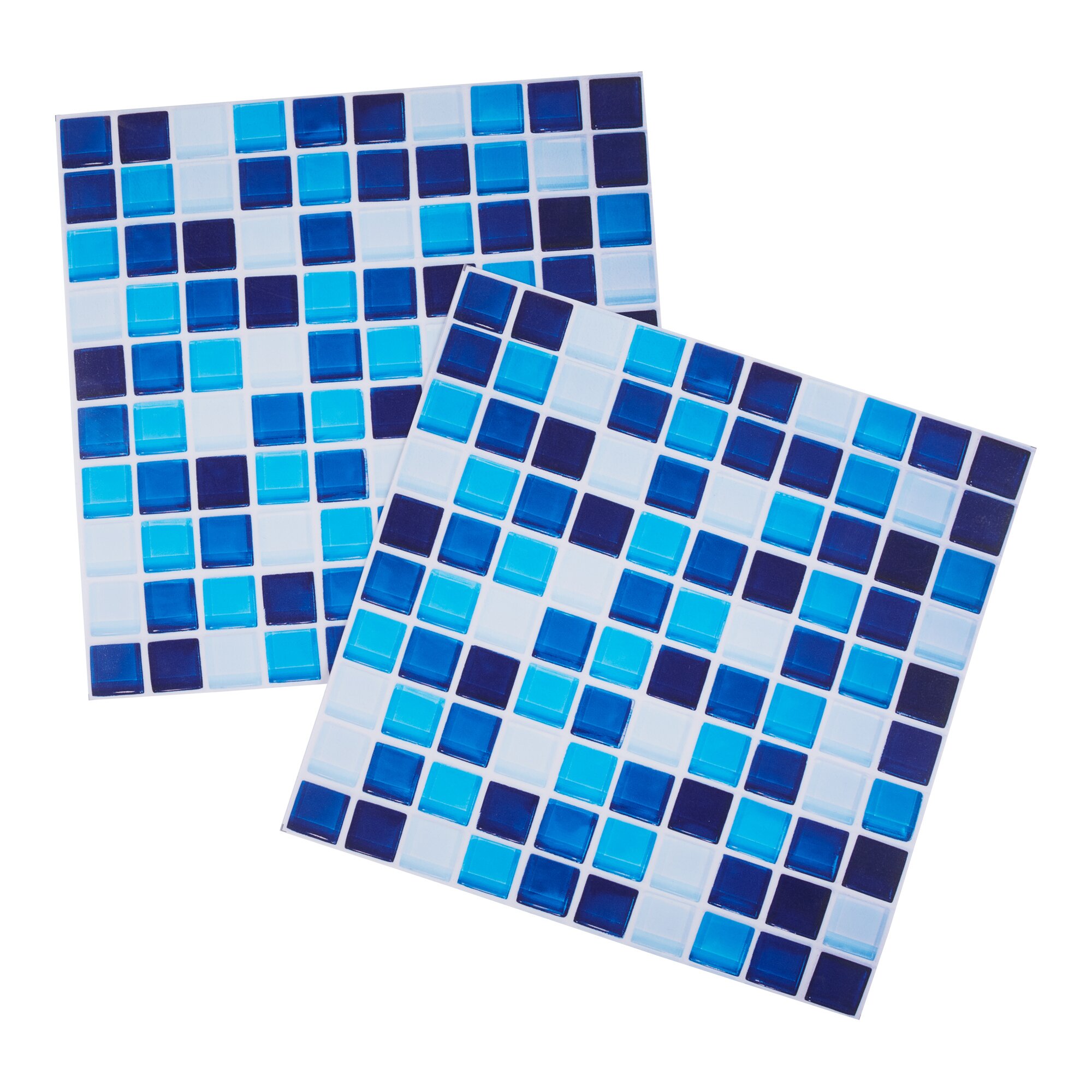 Image of Klebefliesen "Steine", 2 Stück, blau