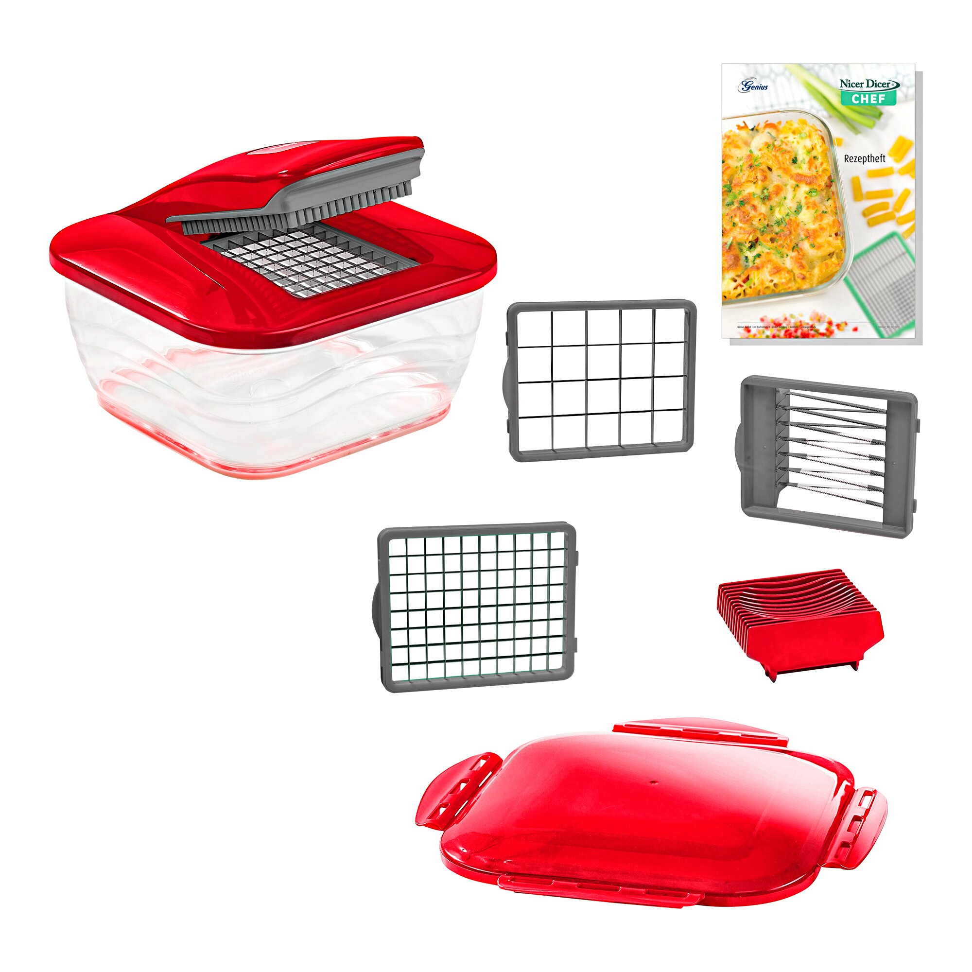 Image of Nicer Dicer Chef "Edition-Rot", 9 Teile