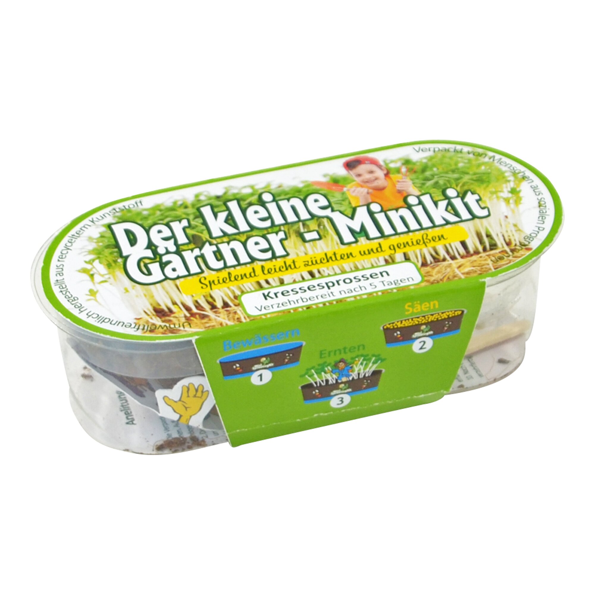 Image of genialo® Saatgut-Set mit Kokospellets Kresse "Der kleine Gärtner"