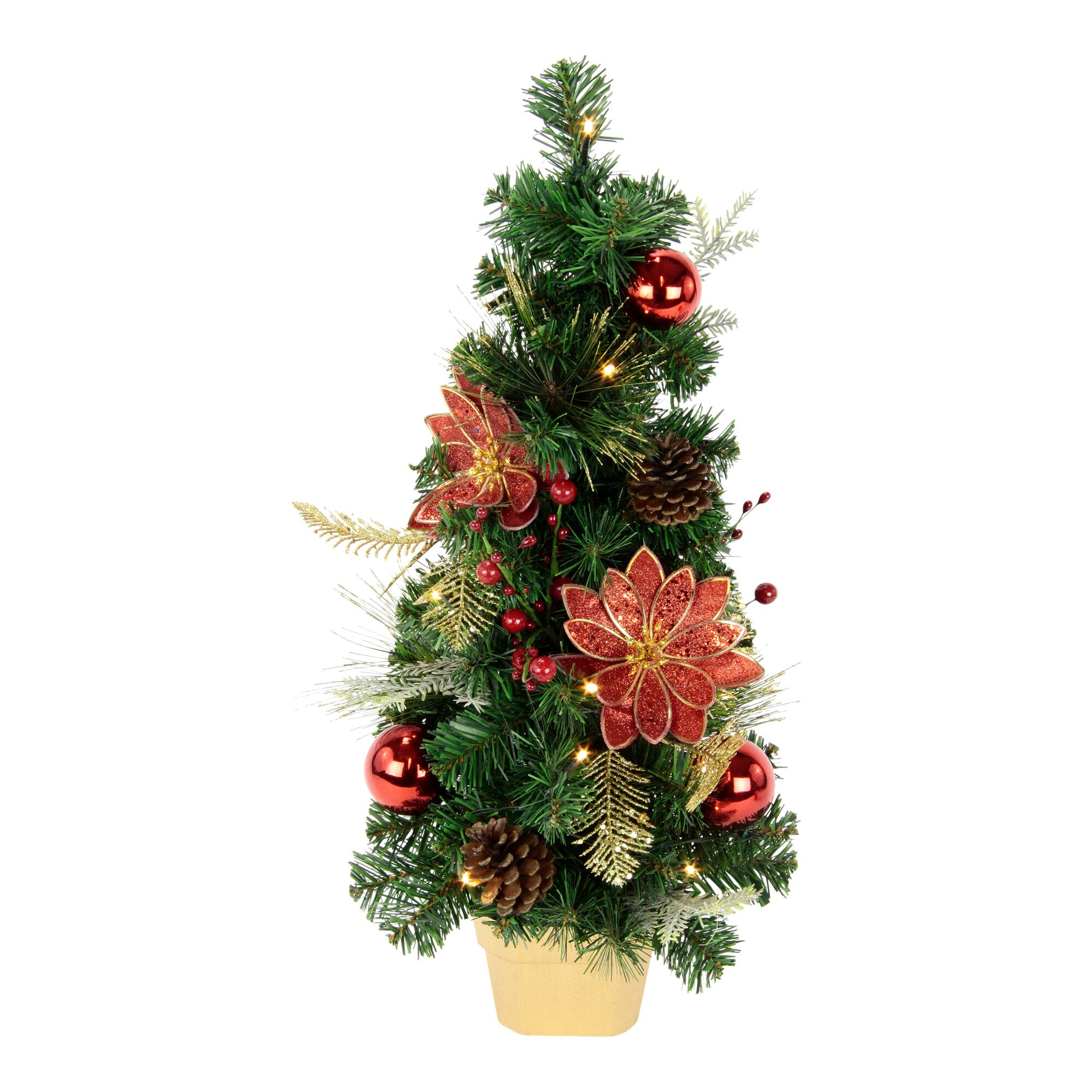 Image of LED-Weihnachtsbaum "Poinsettia", rot