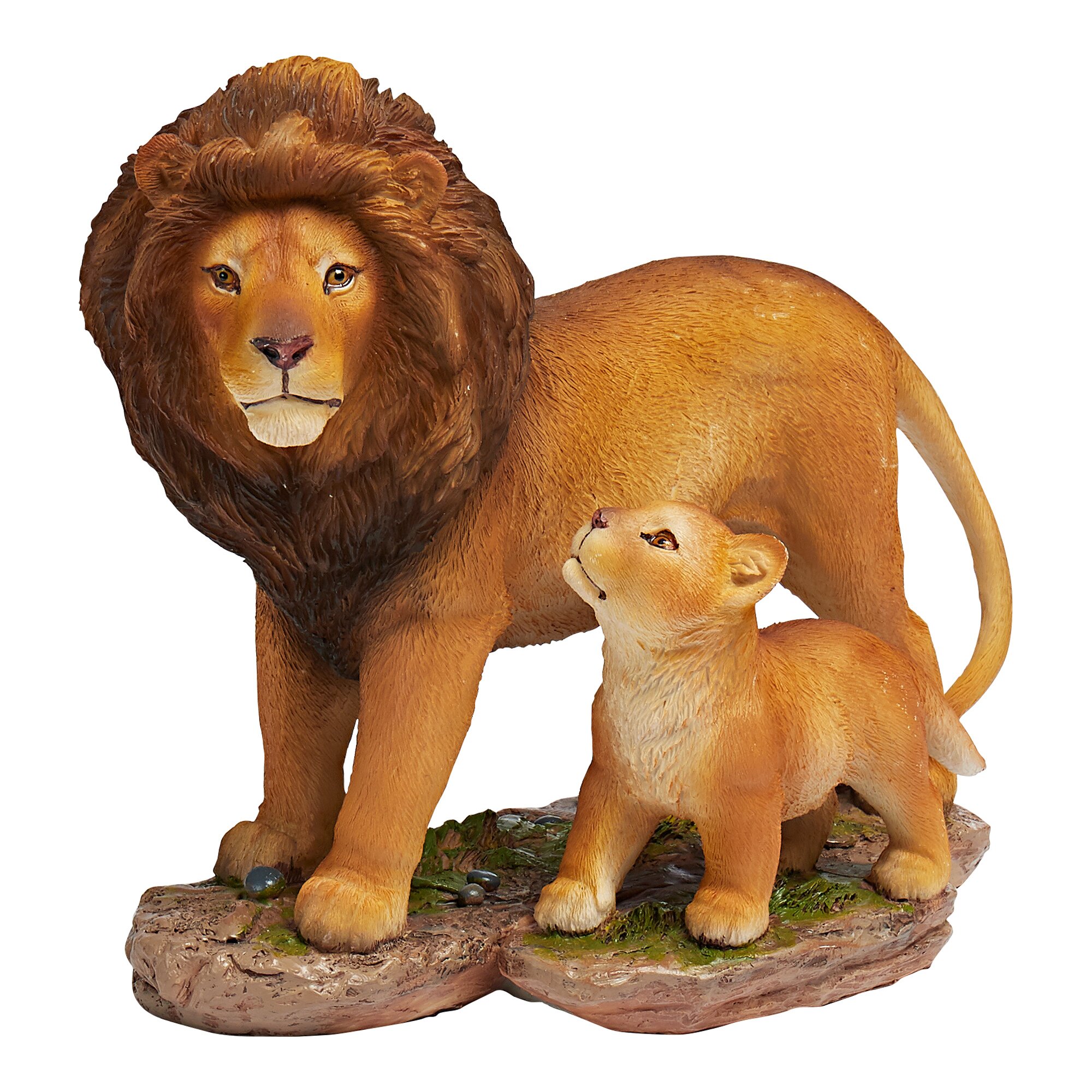 Deko-Löwen Vater mit Baby