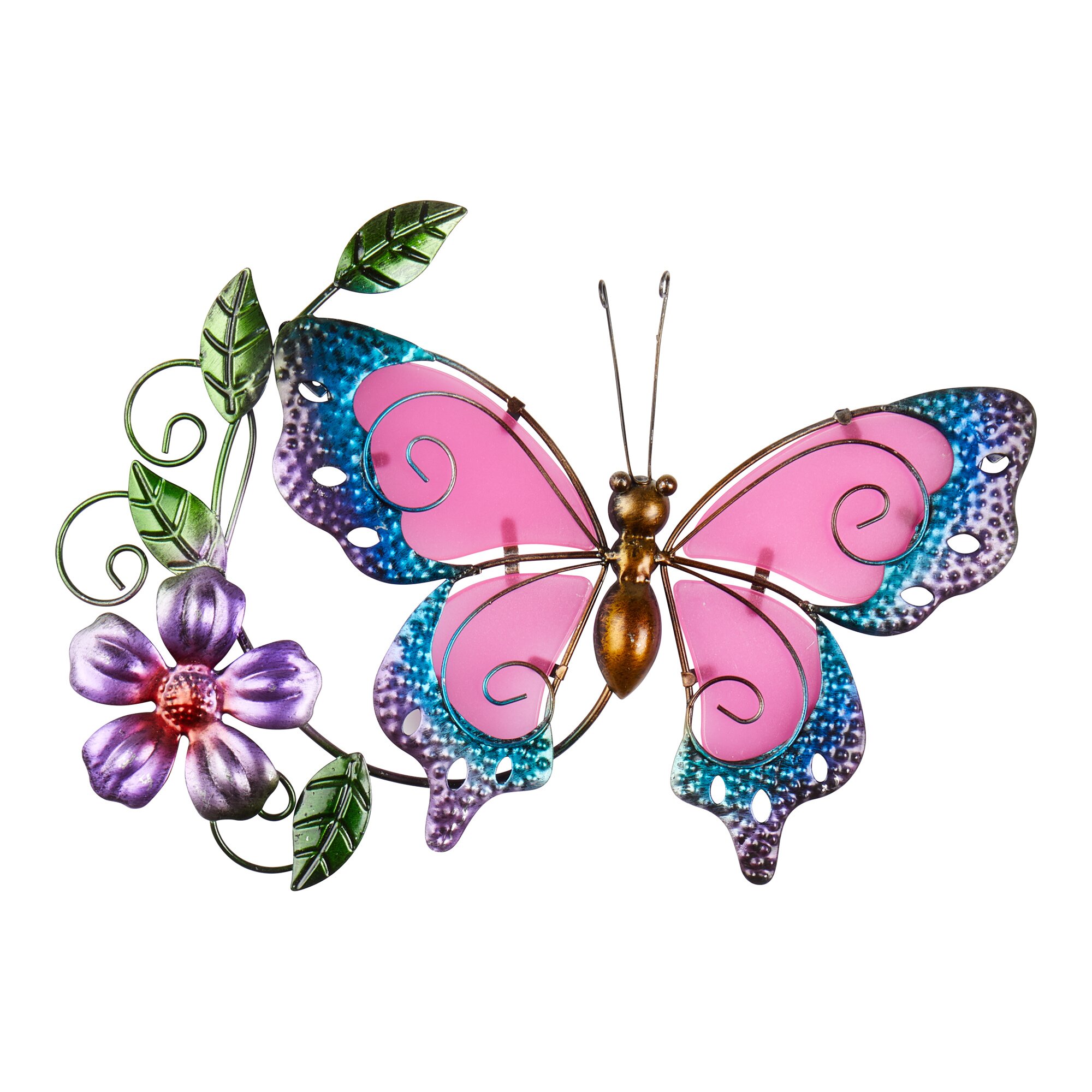 Image of Leucht-Wanddeko "Schmetterling", rosa