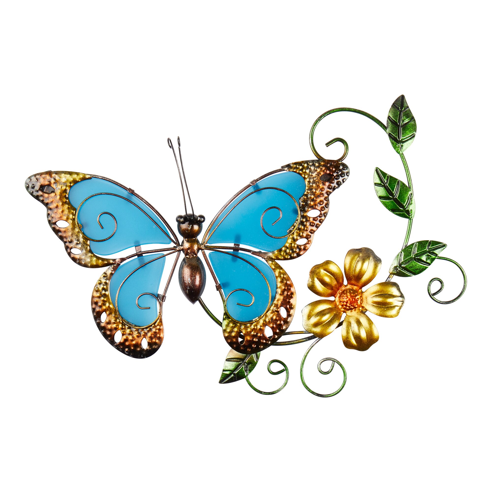 Image of Leucht-Wanddeko "Schmetterling", blau