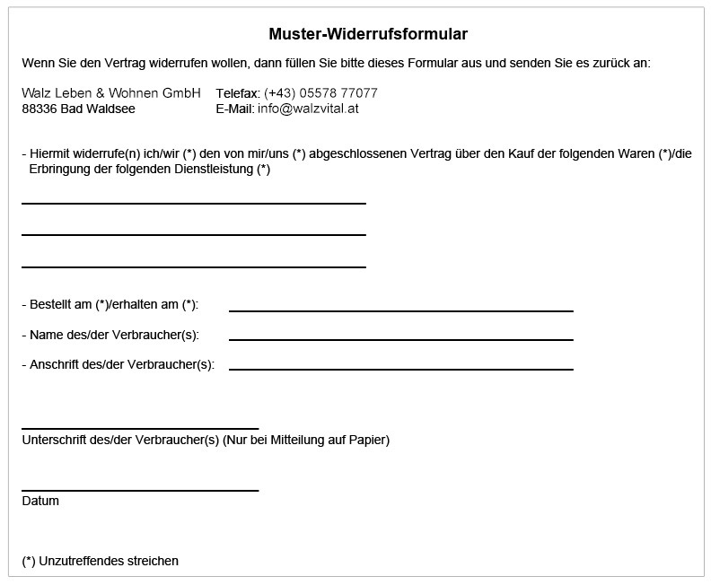 Widerrufsformular