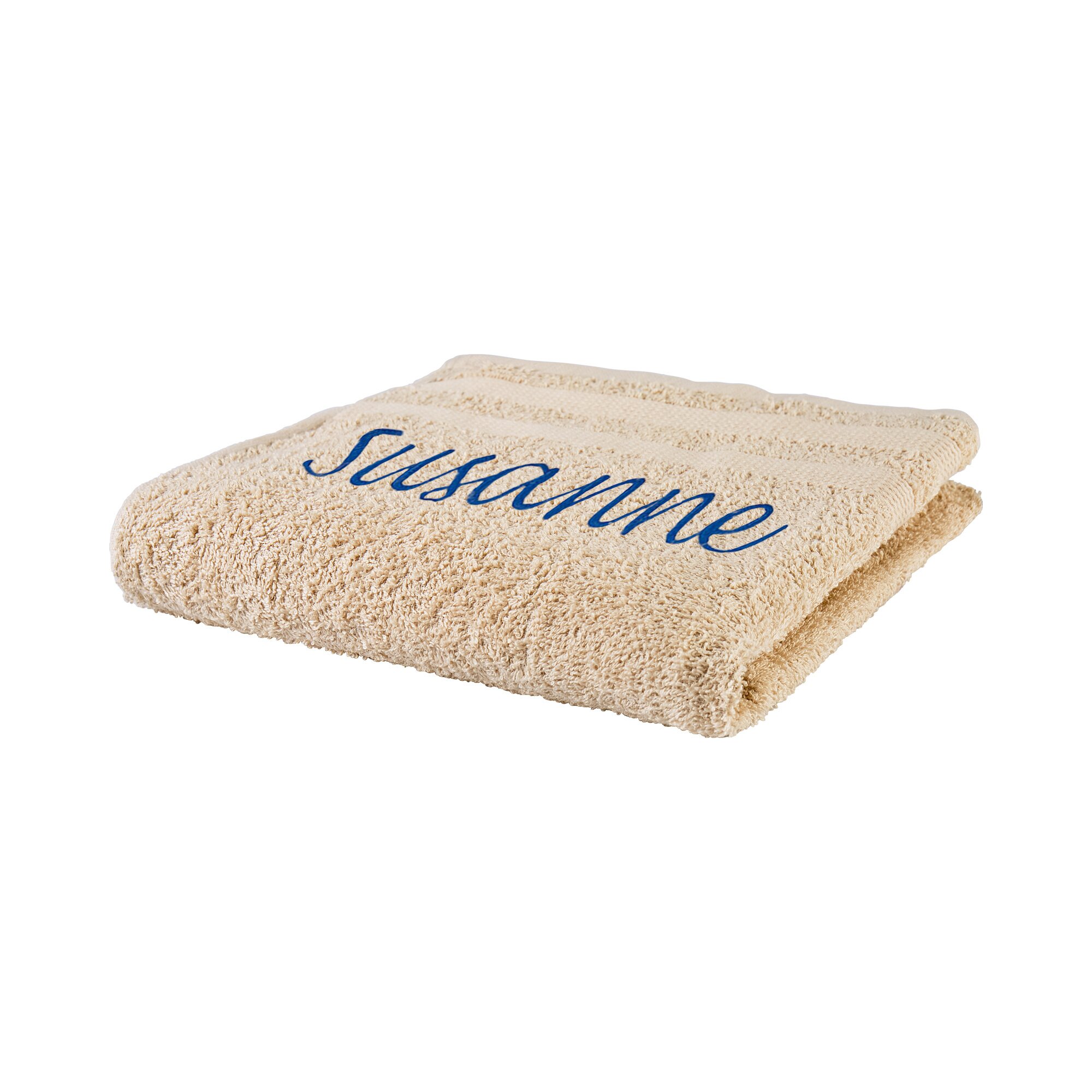 Handtuch mit Namen, beige