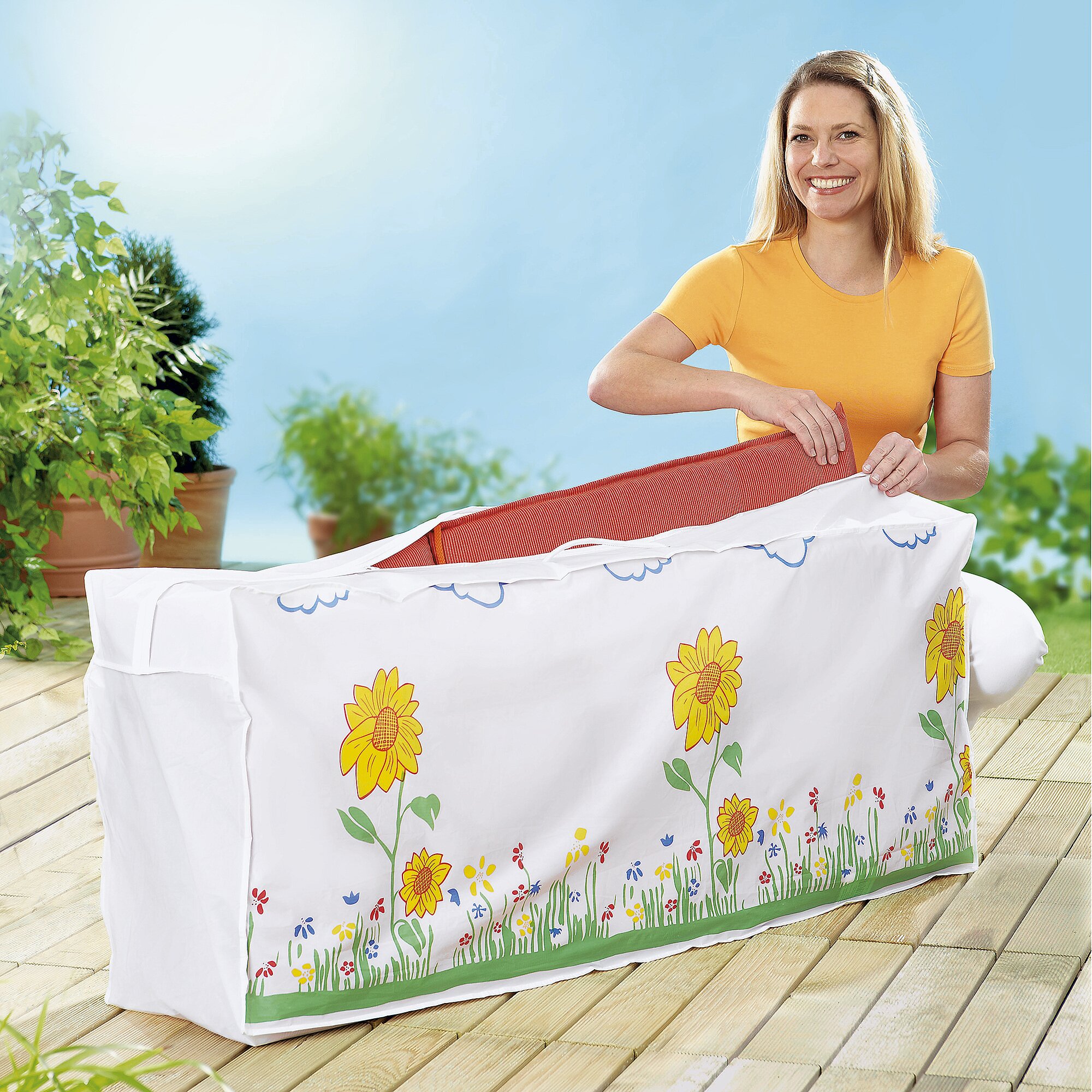 Abdeckhauben für Gartenpolster