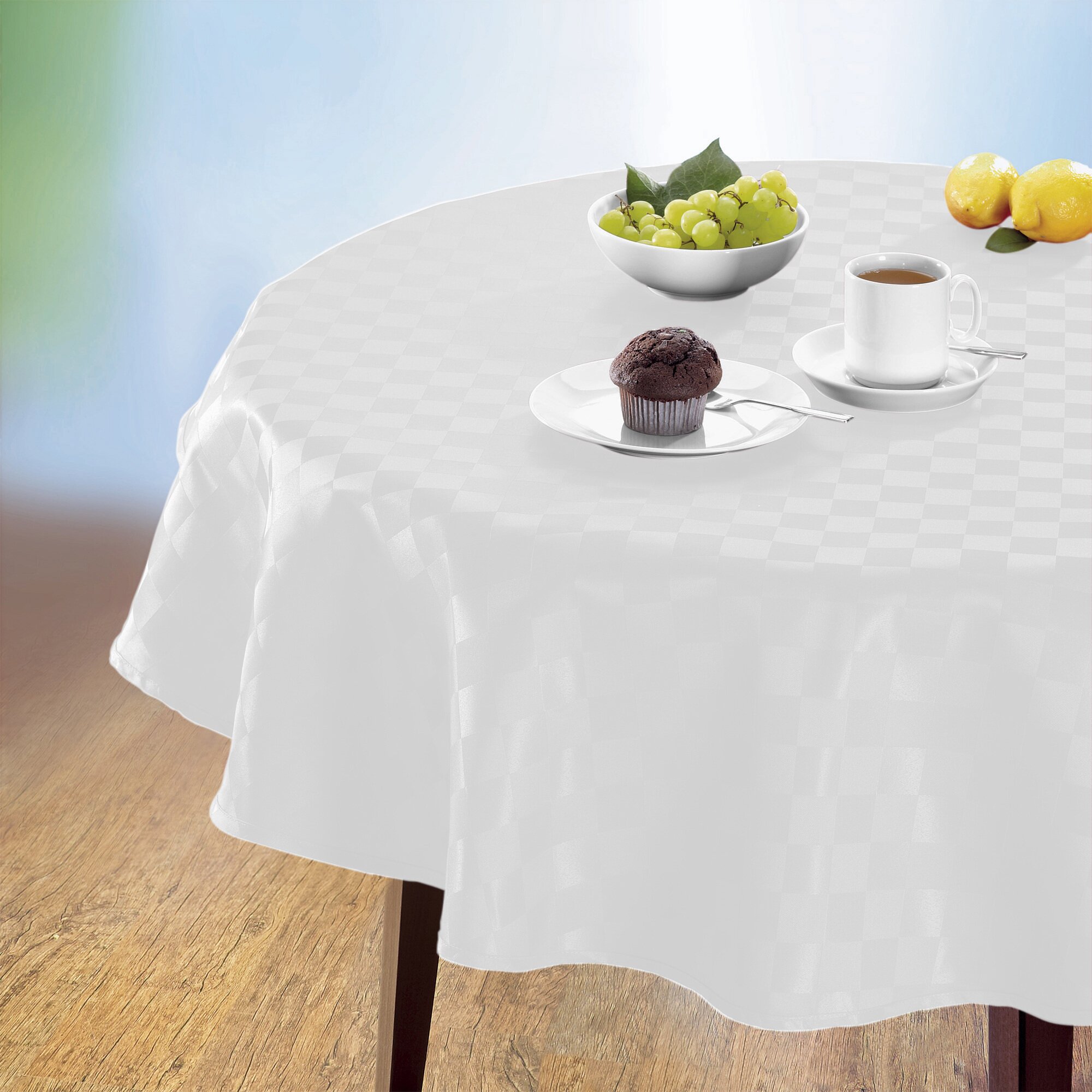 Nappe jacquard spéciale, blanc