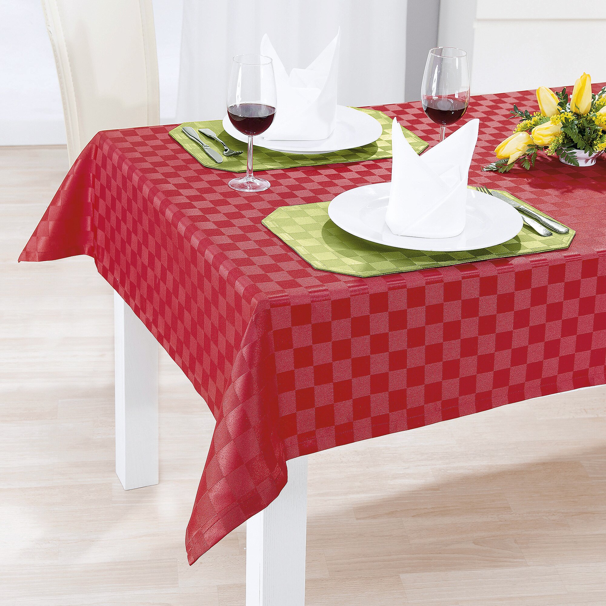 Nappe jacquard « Spécial », rouge