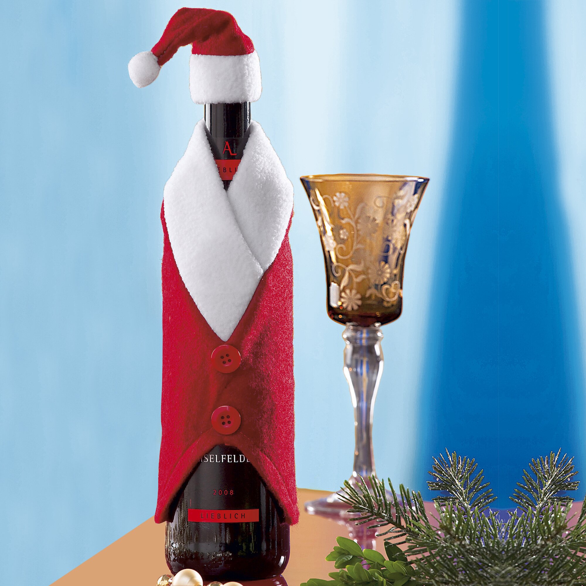 Déco de bouteille « Père Noël »