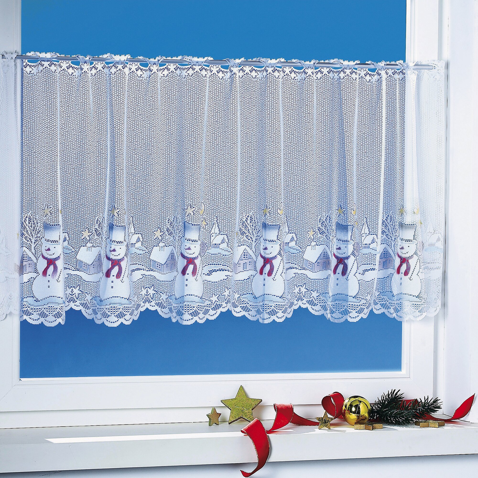 Rideau « Bonhomme de neige »