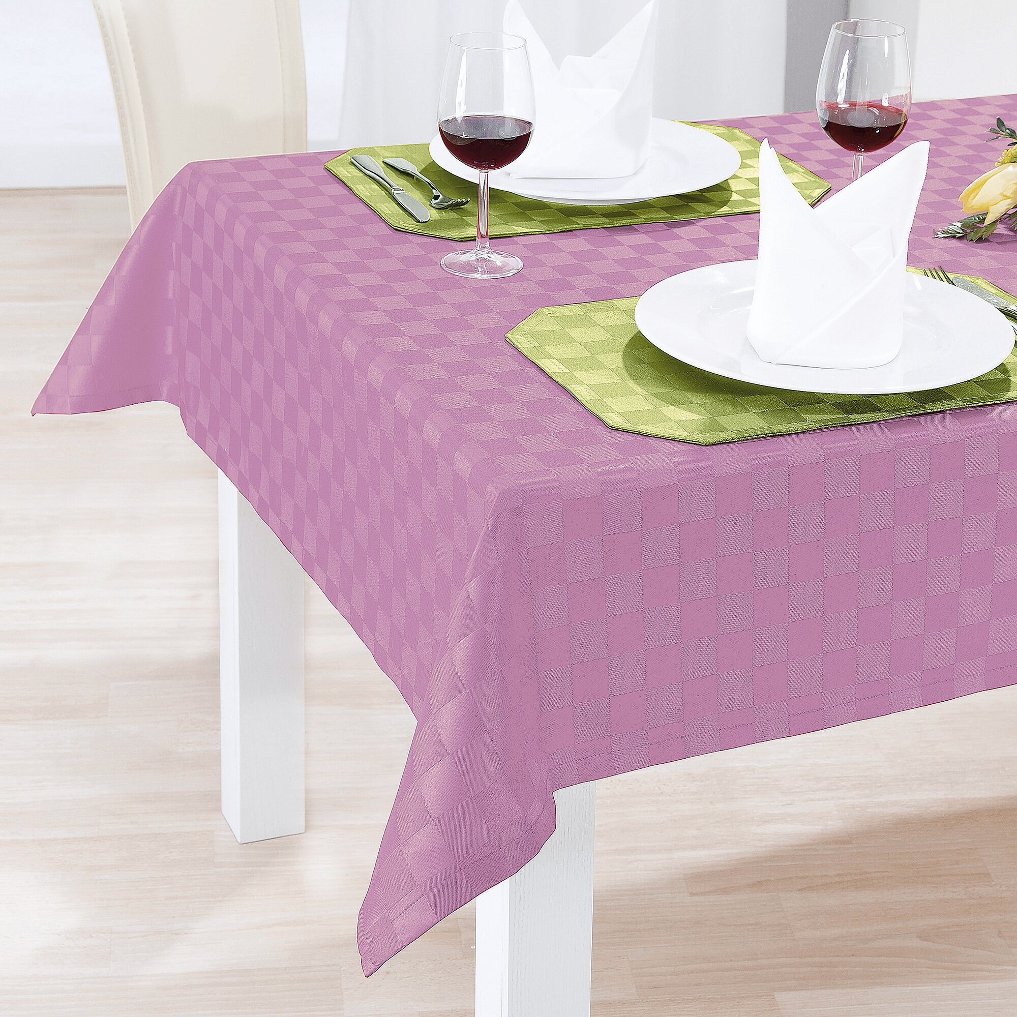 Nappe jacquard « Spécial », vieux rose