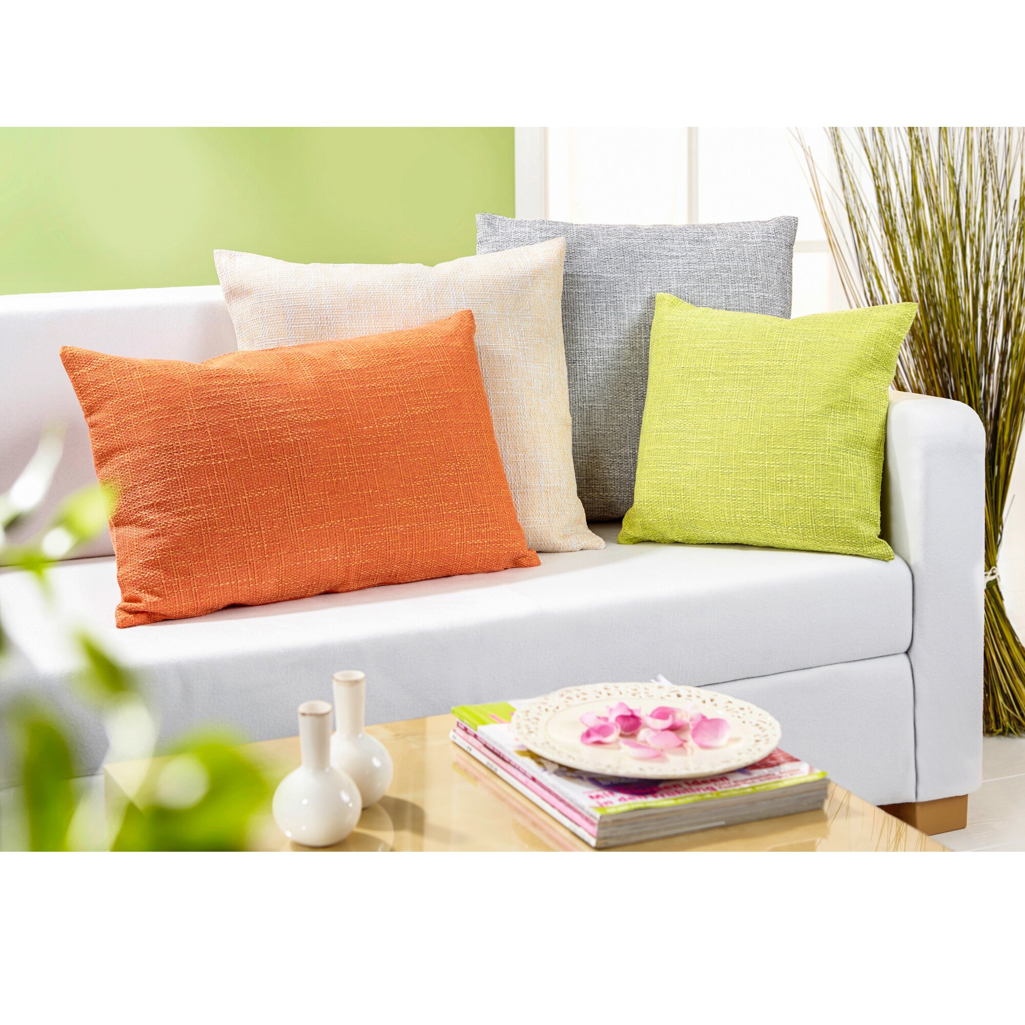 Housse de coussin « Fiona », orange