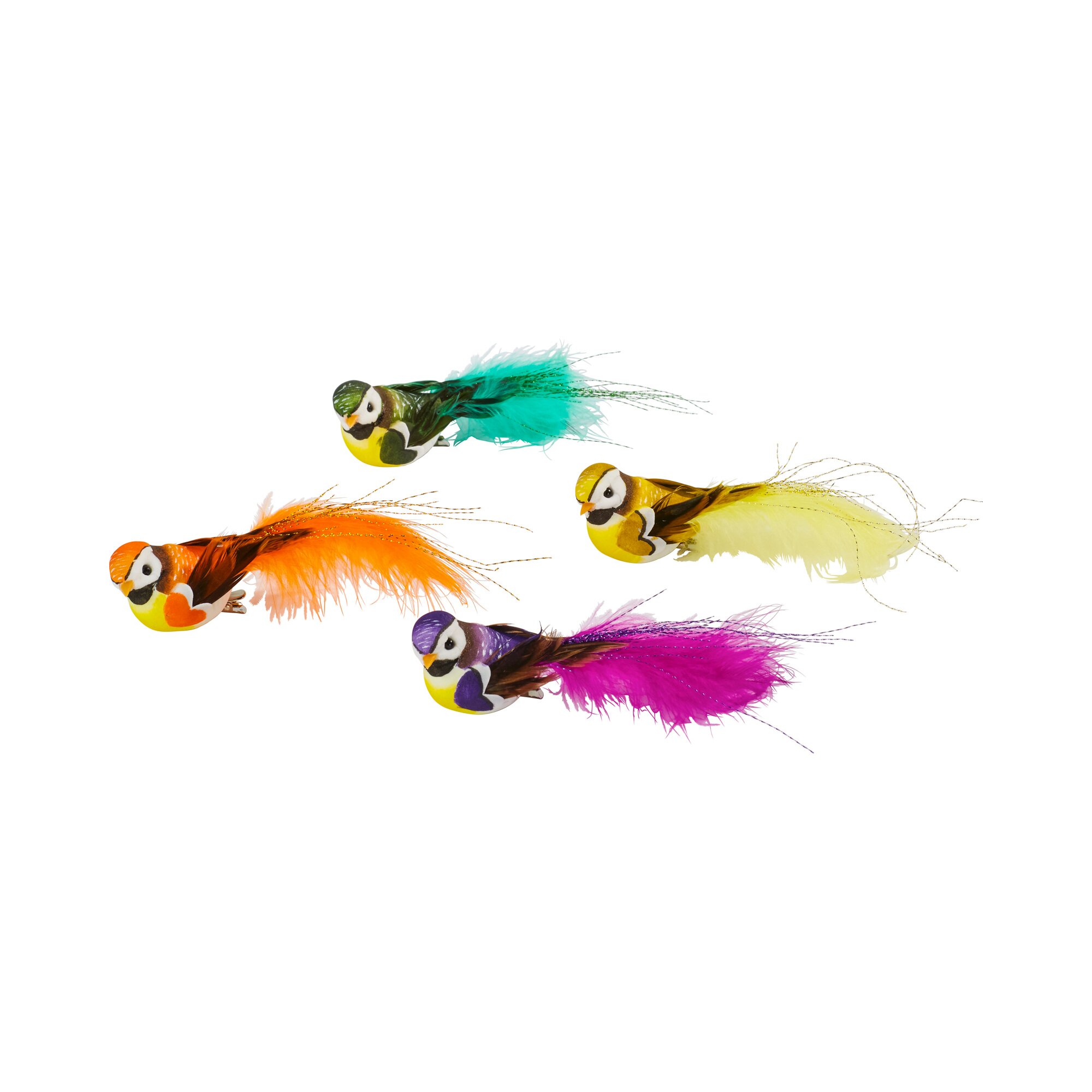 Oiseaux déco, 4 pièces