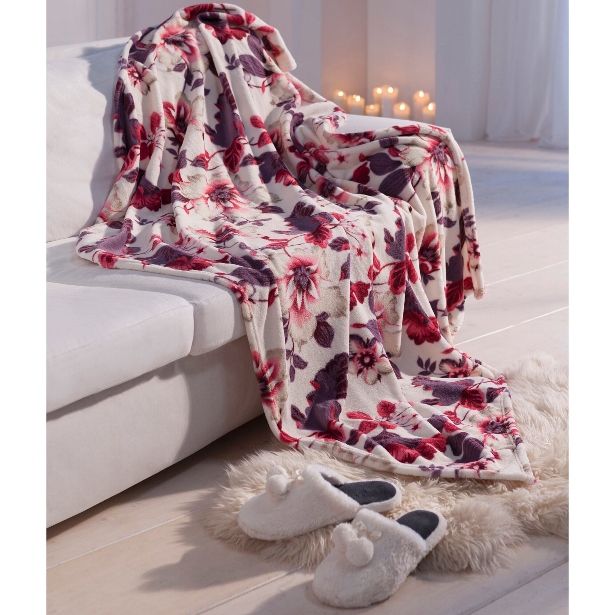 Couverture moelleuse « Fleur »