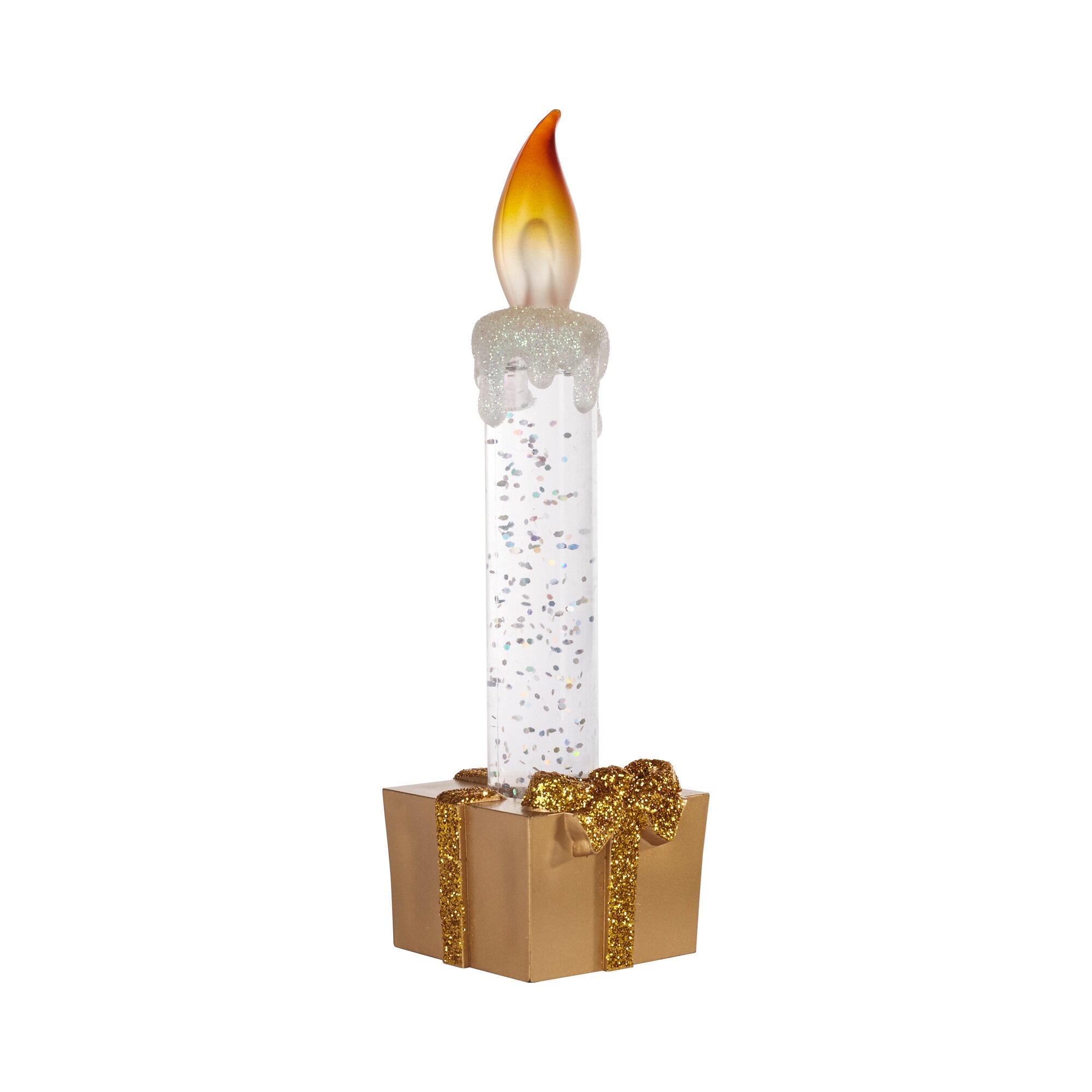 LED-Glitter-Kerze, gold