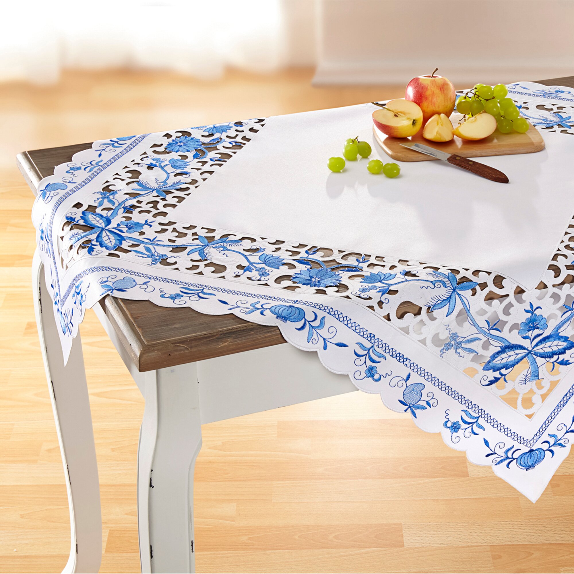 Surnappe « Fleurs bleues »