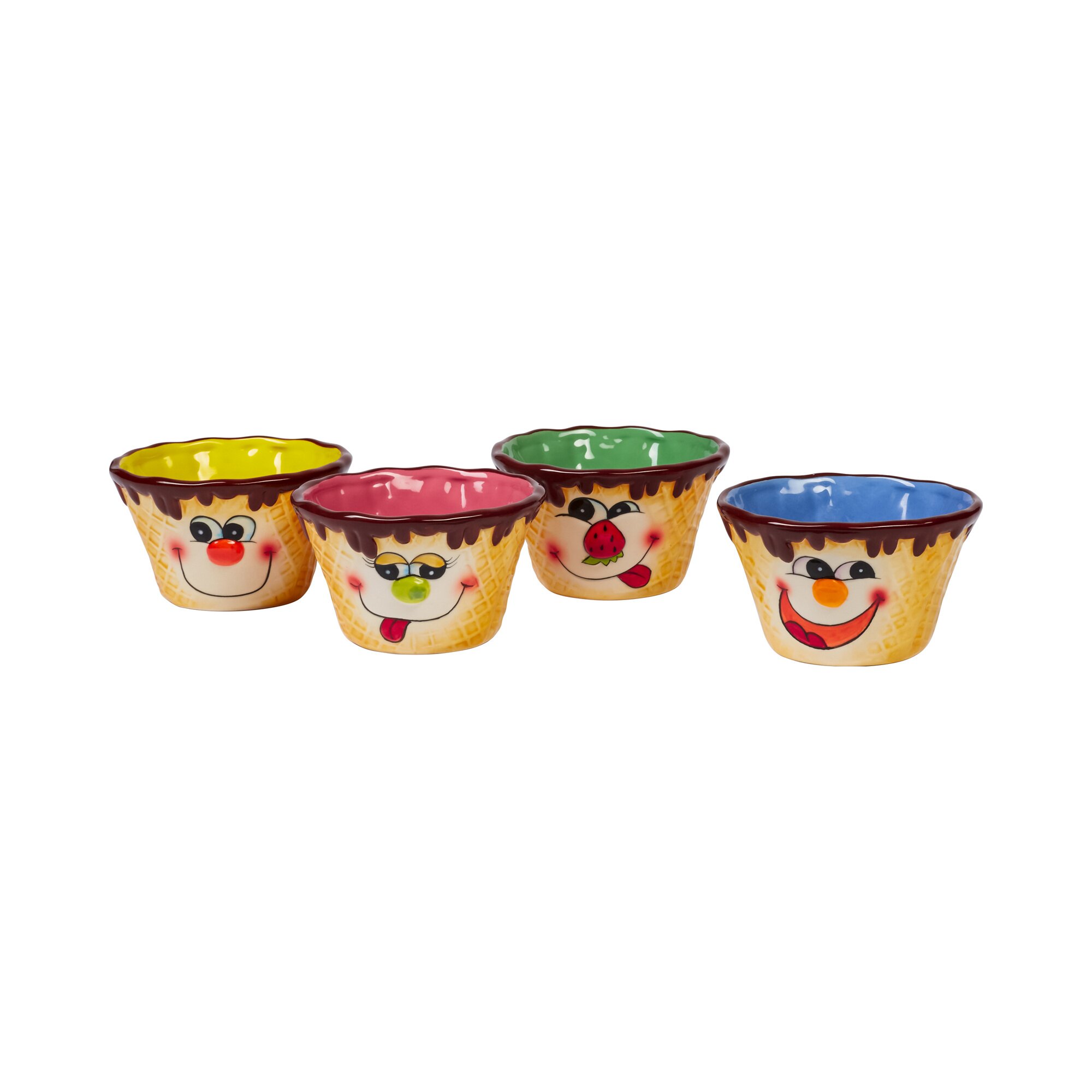 genialo® Keramik-Eisbecher Schleckermäulchen, 4 Stück