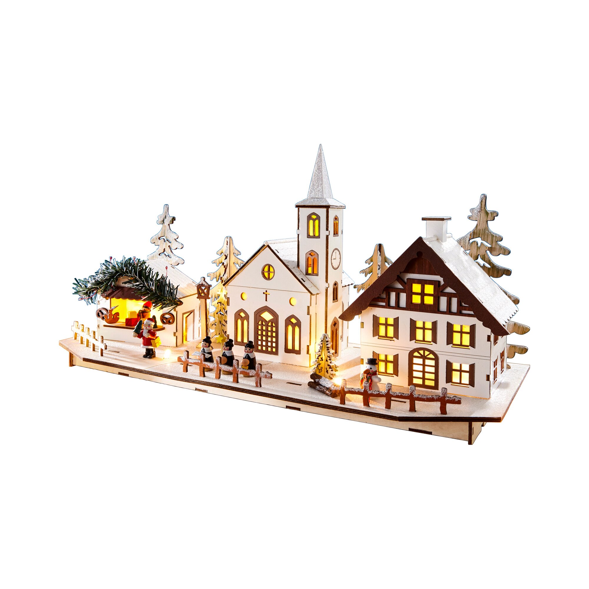 Village en bois LED