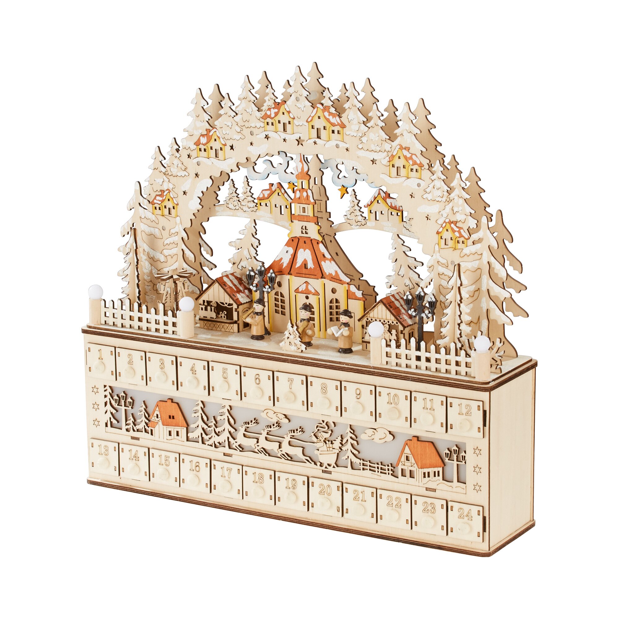 LED-Schwibbogen mit Adventskalender
