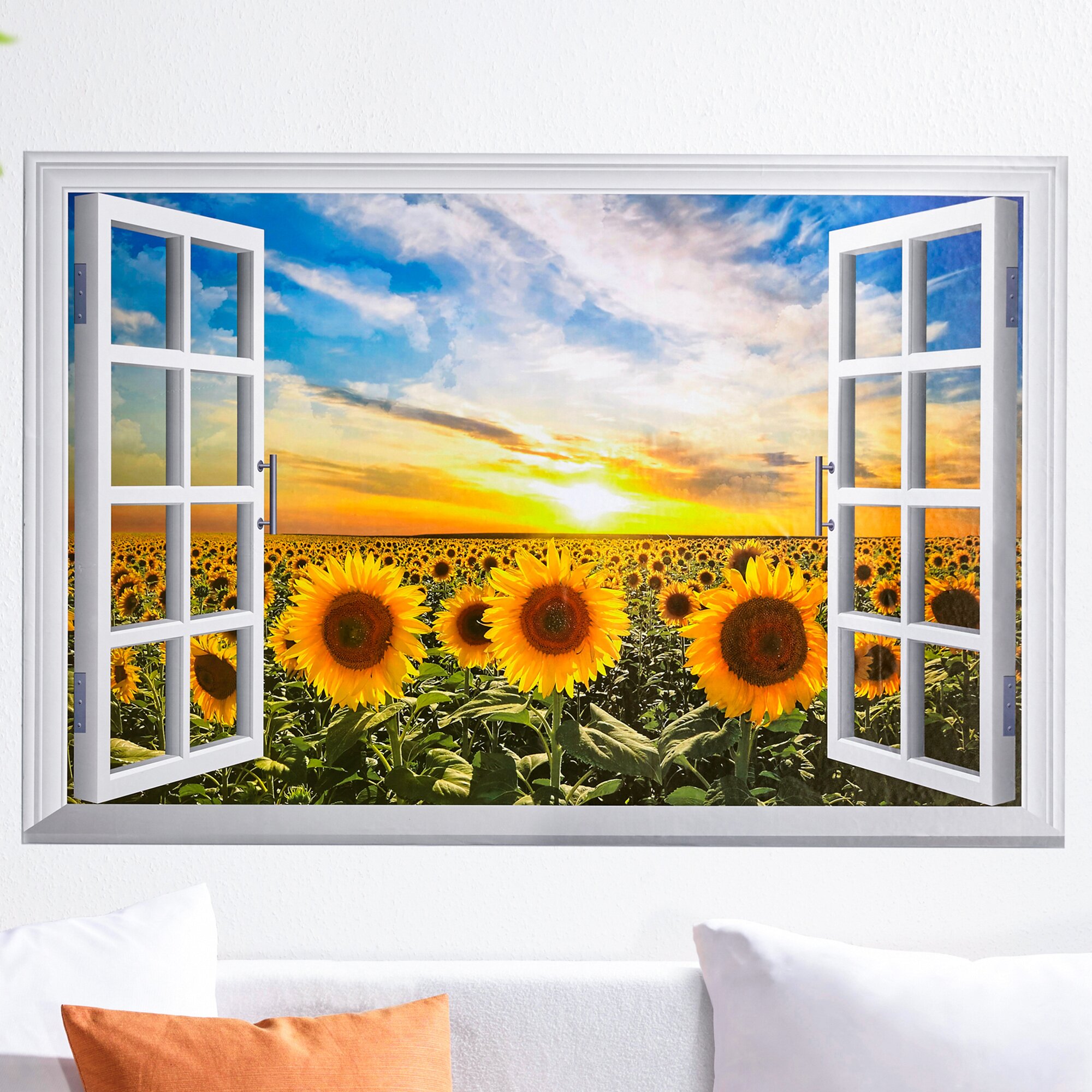 Autocollant mural « Champ de tournesols »