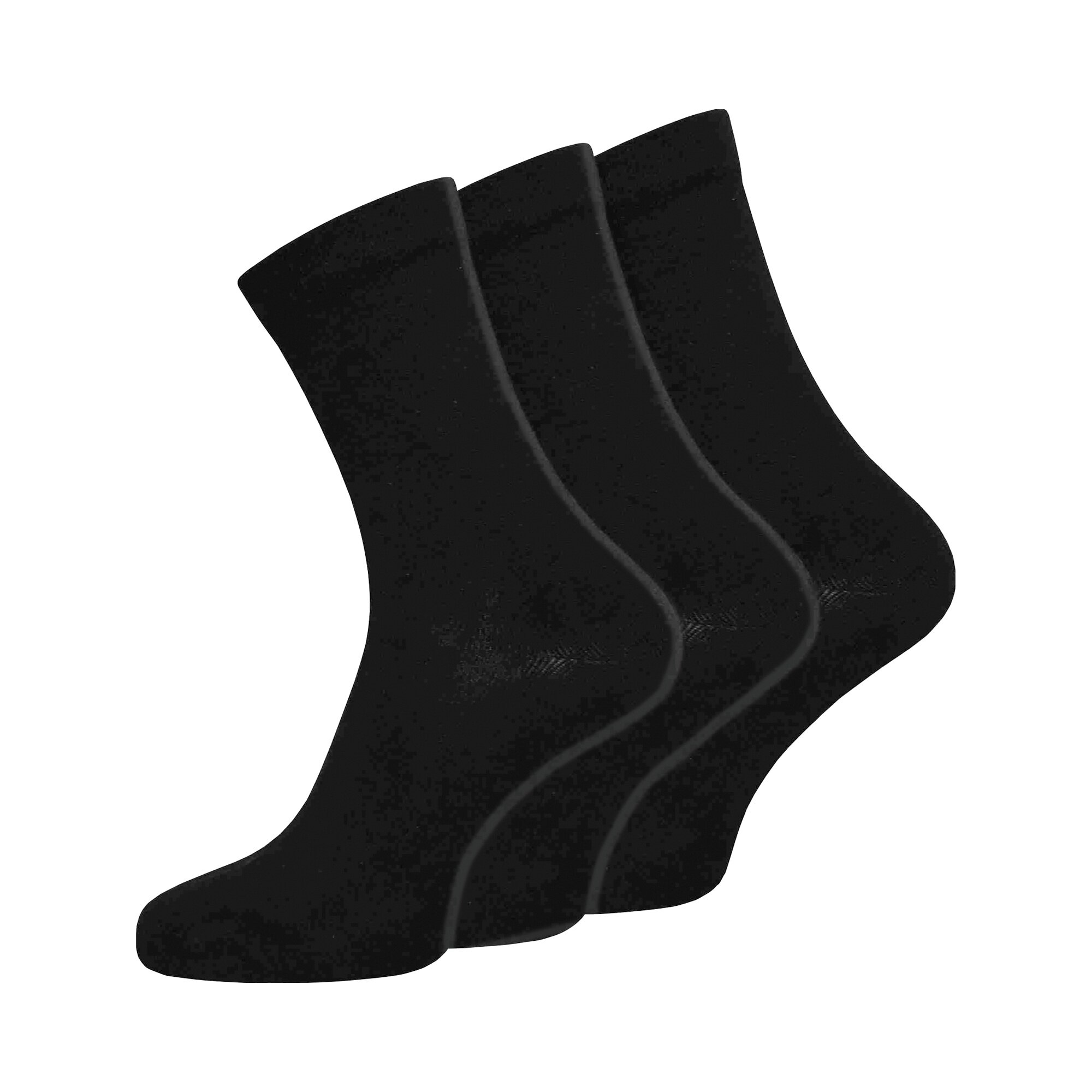 Venensocken mit Komfortbund, 3 Paar, Größe: 35, schwarz