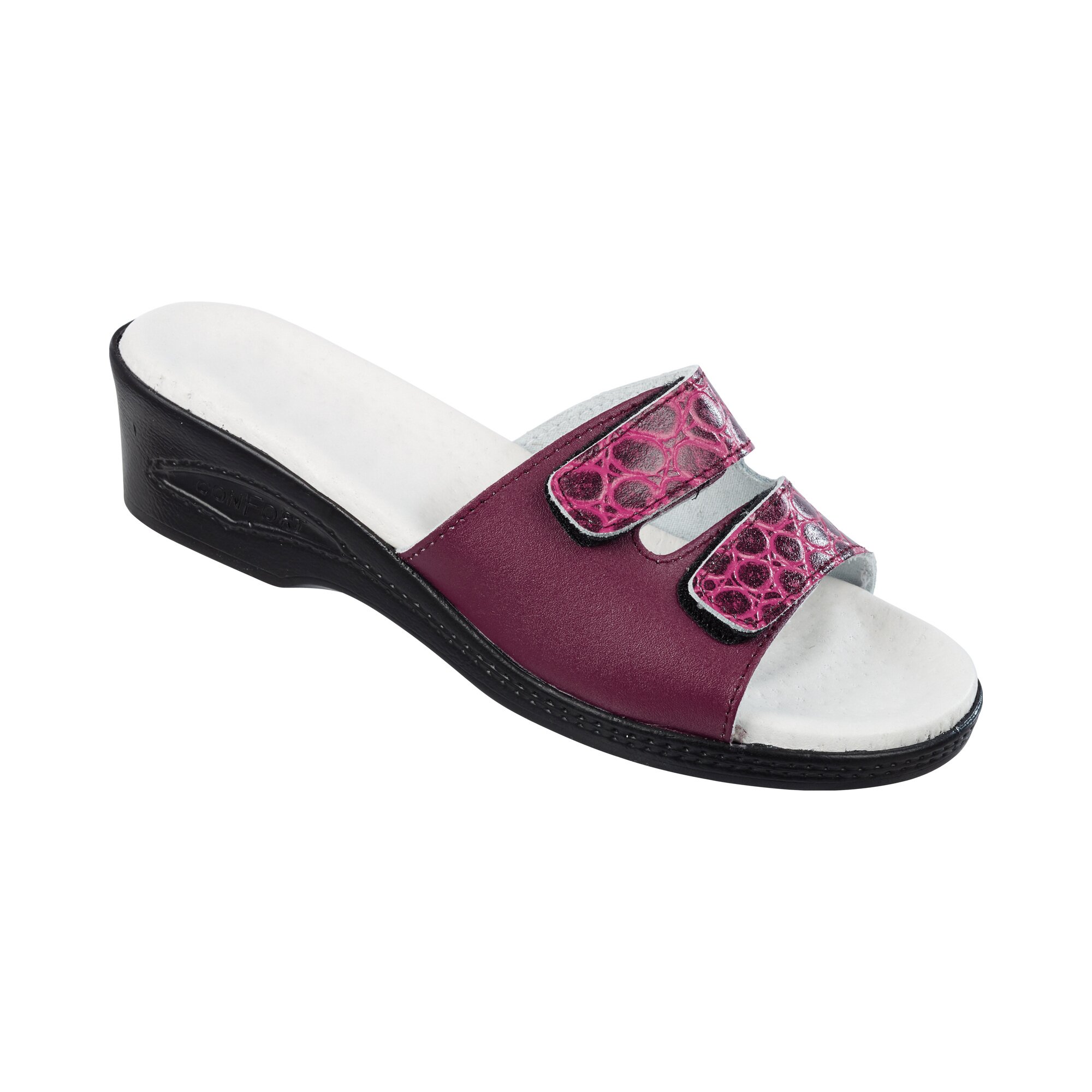 Mules en cuir « Prune »