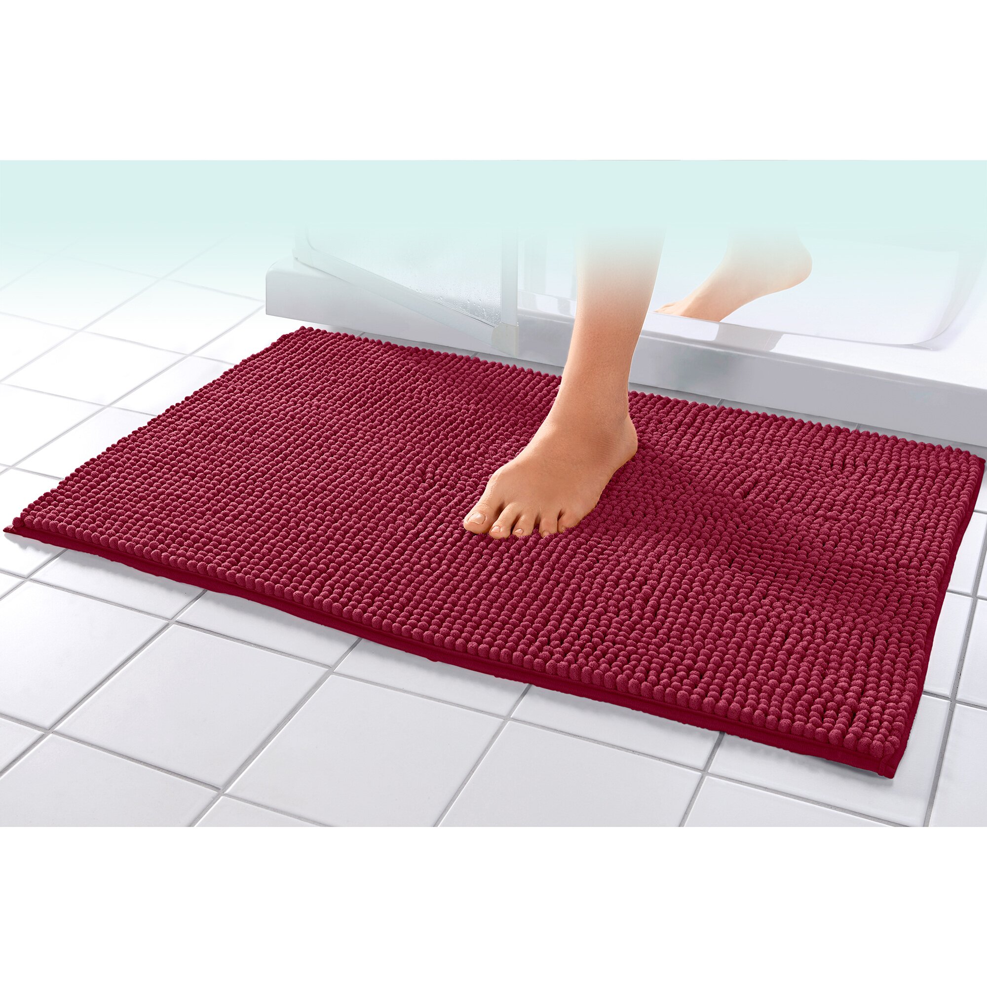 Super-Soft-Badematte, bordeaux