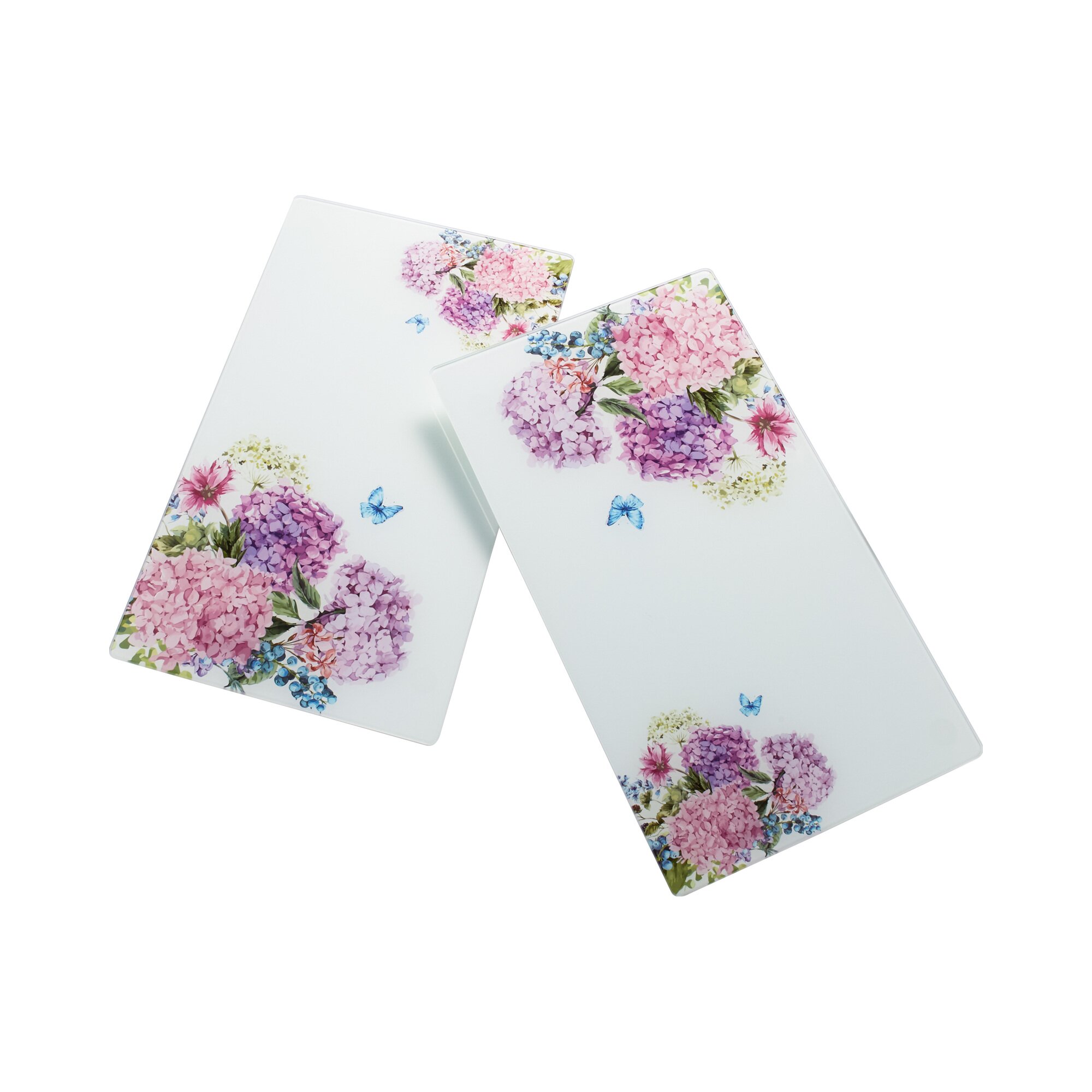 Couvre-plaques « Hortensia », 2 pièces