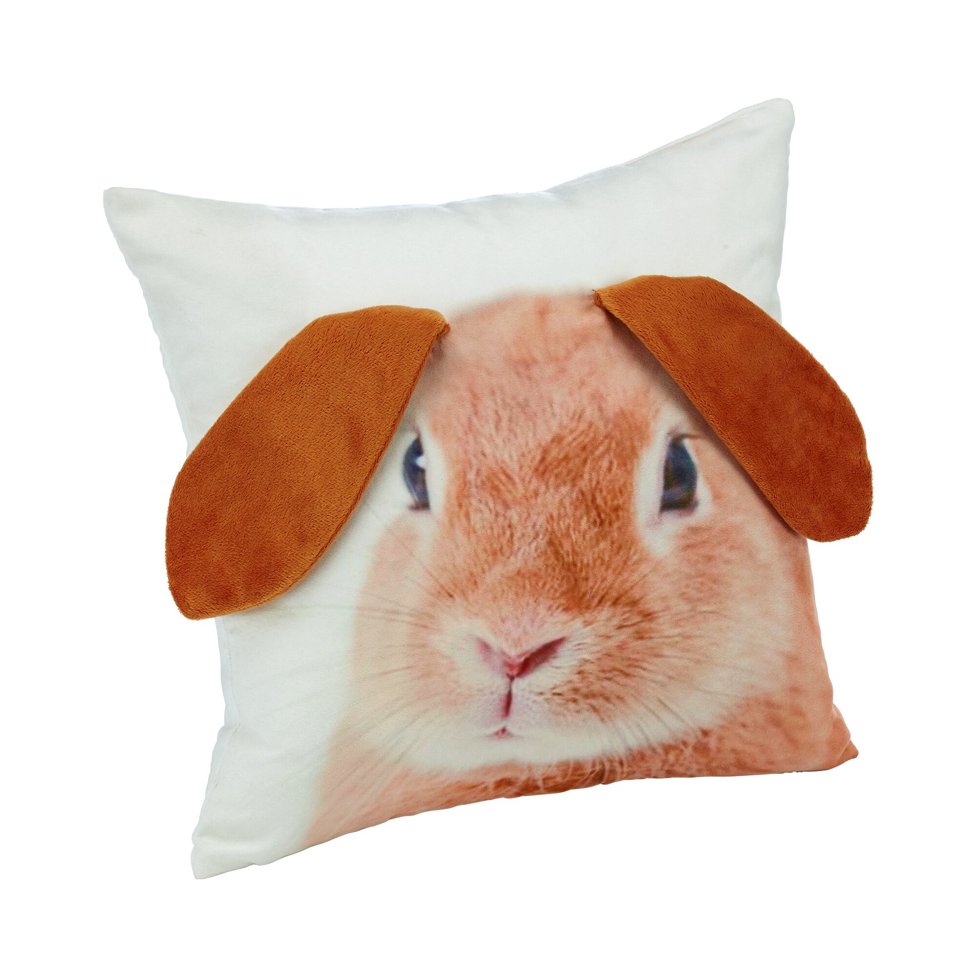 Housse de coussin moelleuse lapin
