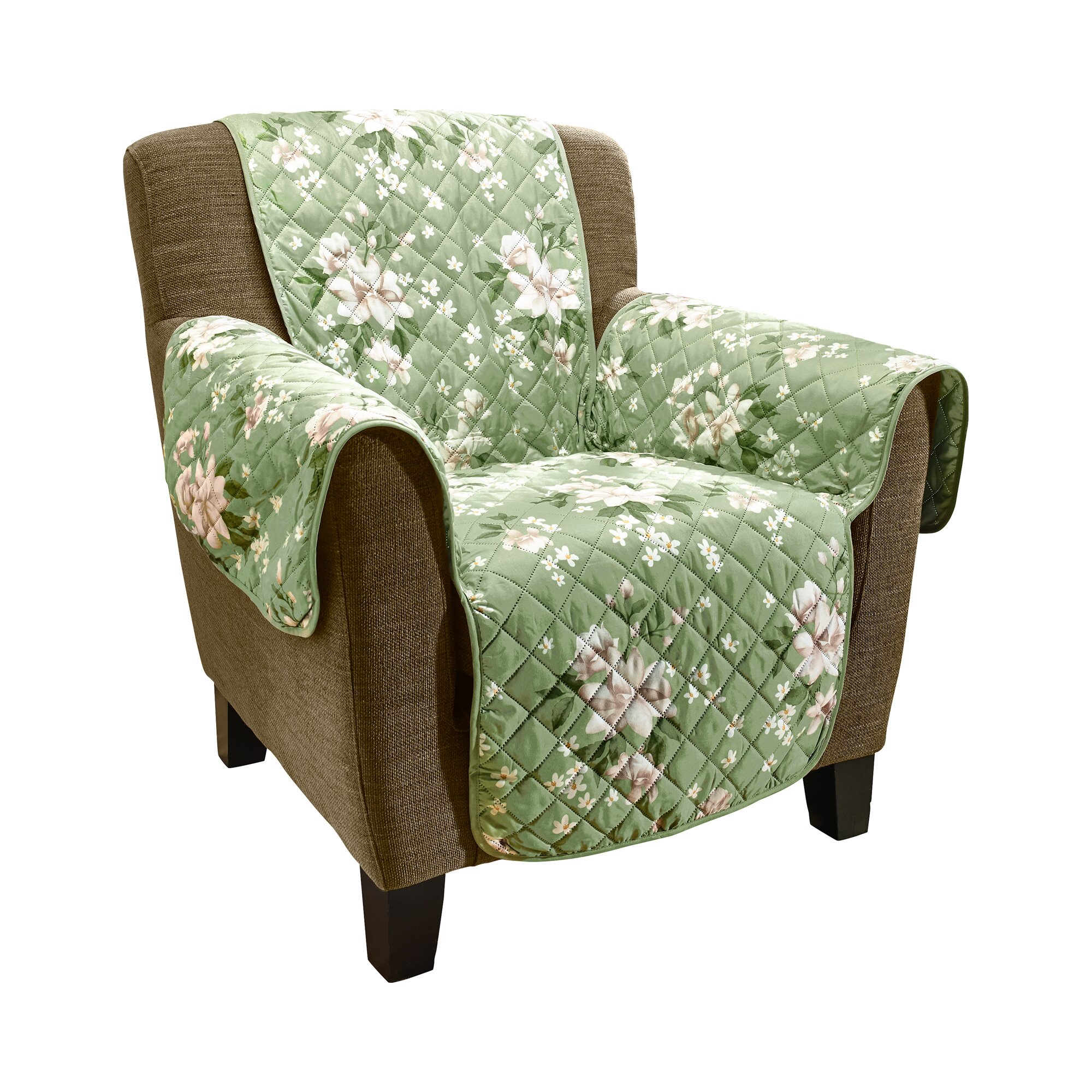 Housse de protection réversible pour fauteuil « Magnolias »