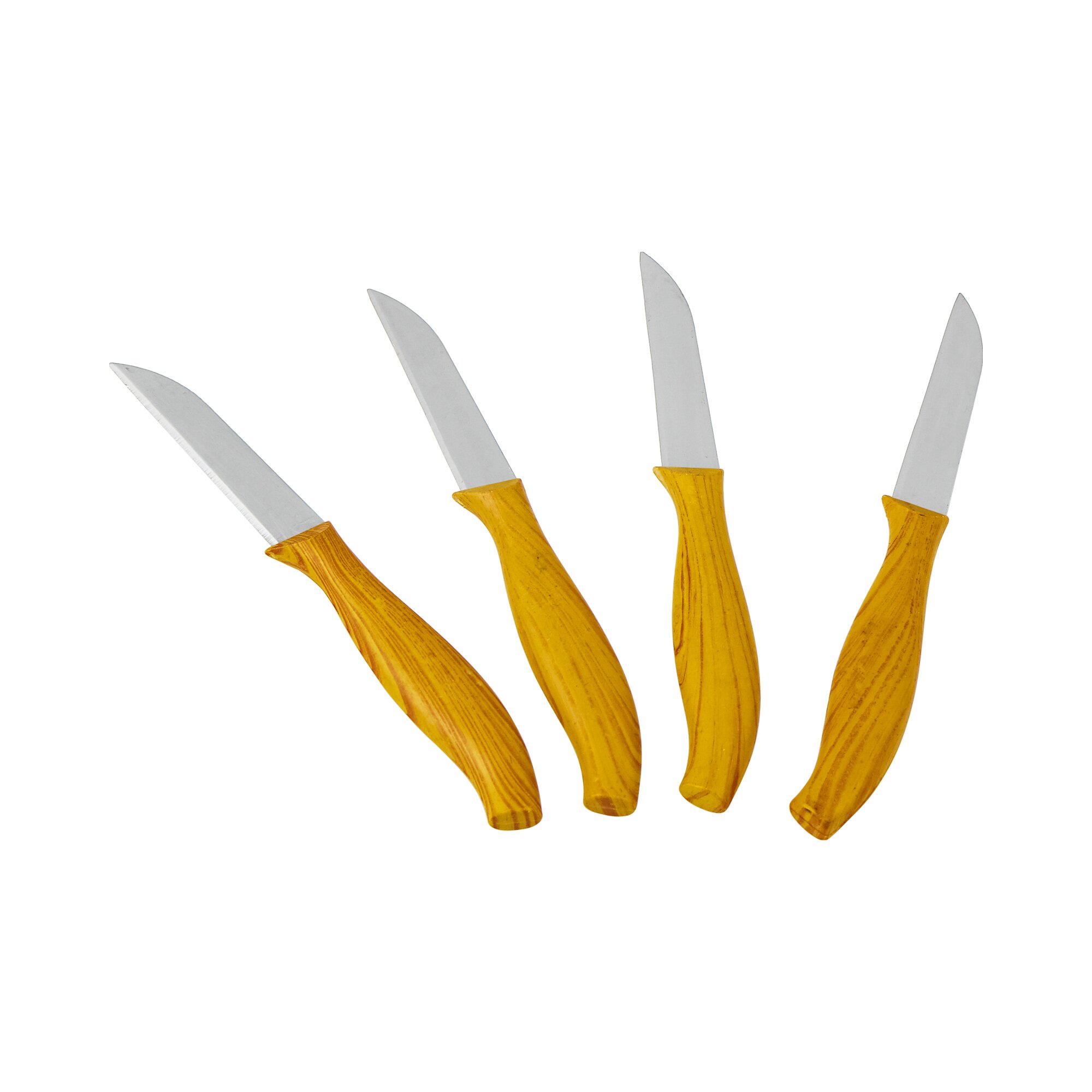 genialo® Messer-Set Bambusoptik, 4 Stück