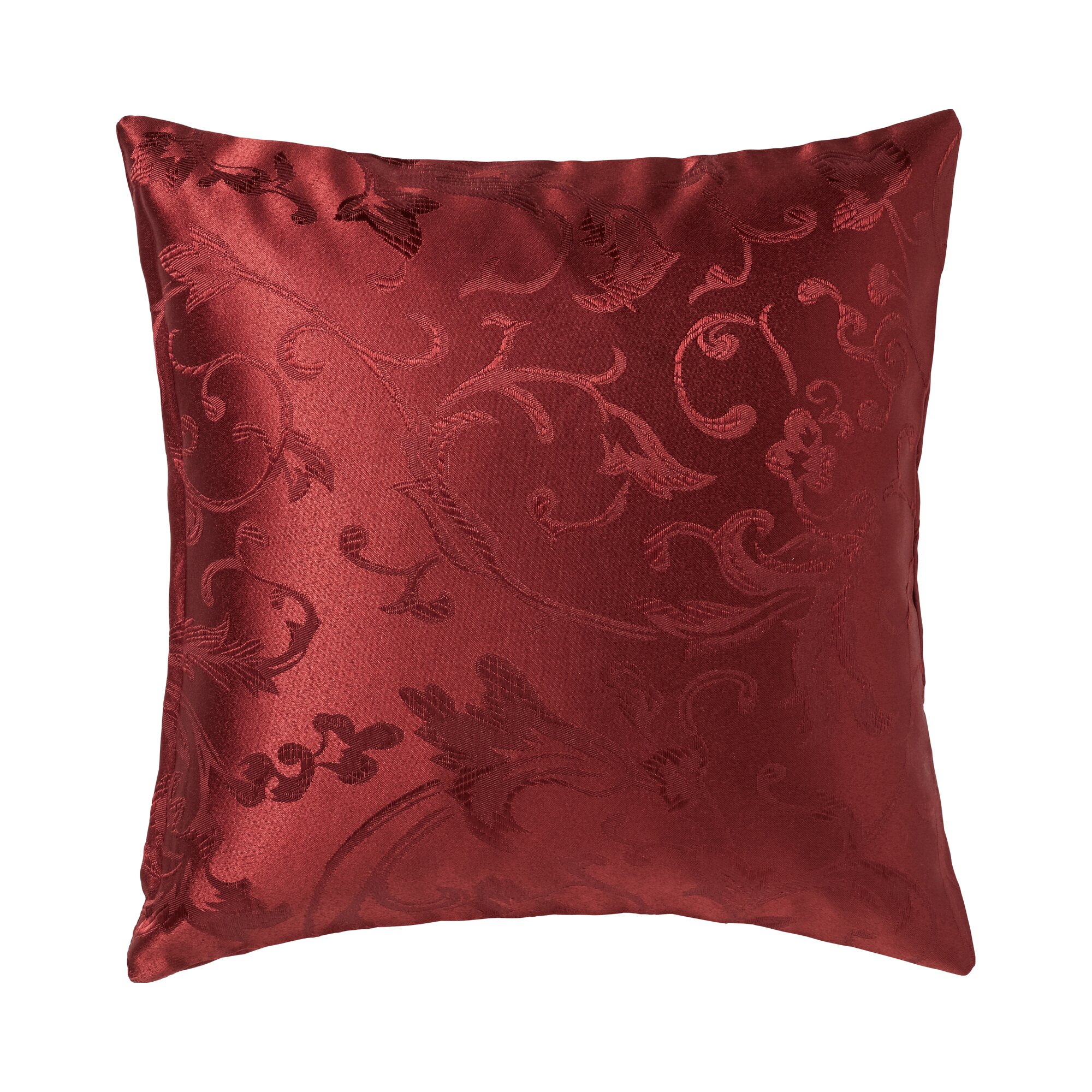 Jacquard Kissenhülle Fleur, bordeaux