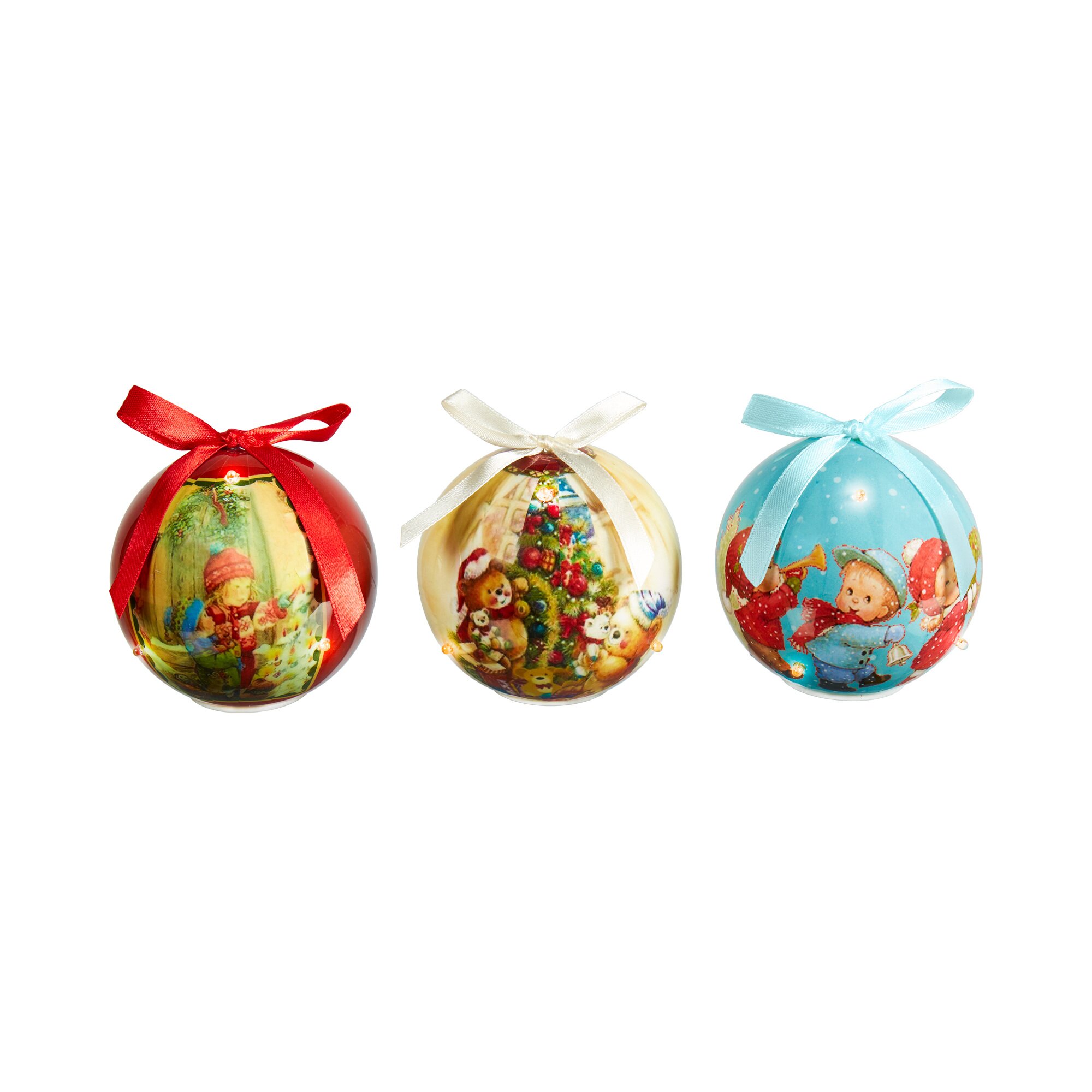 Boules de Noël à LED, 3 pièces