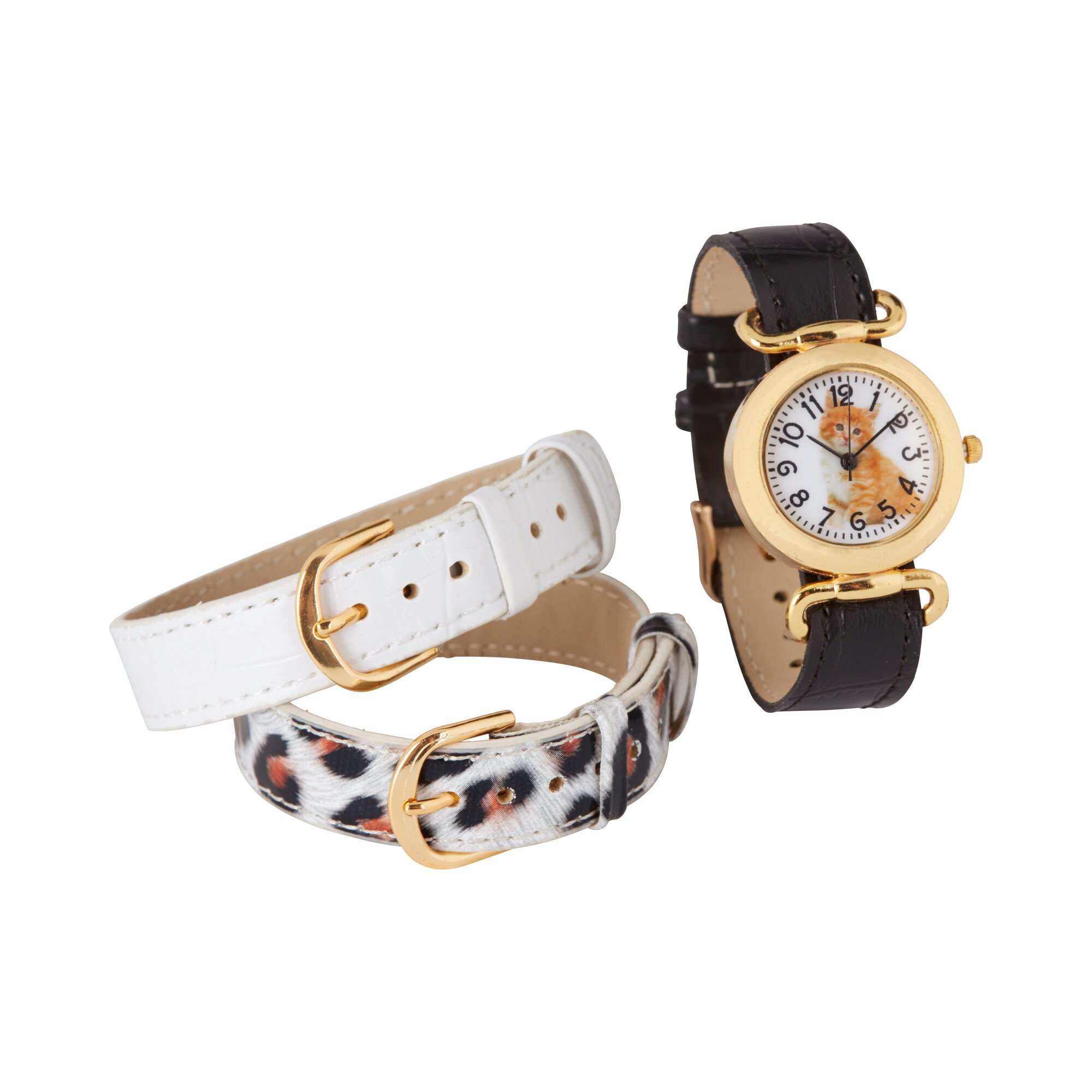 Montre femmes « Chaton » avec bracelets interchangeables