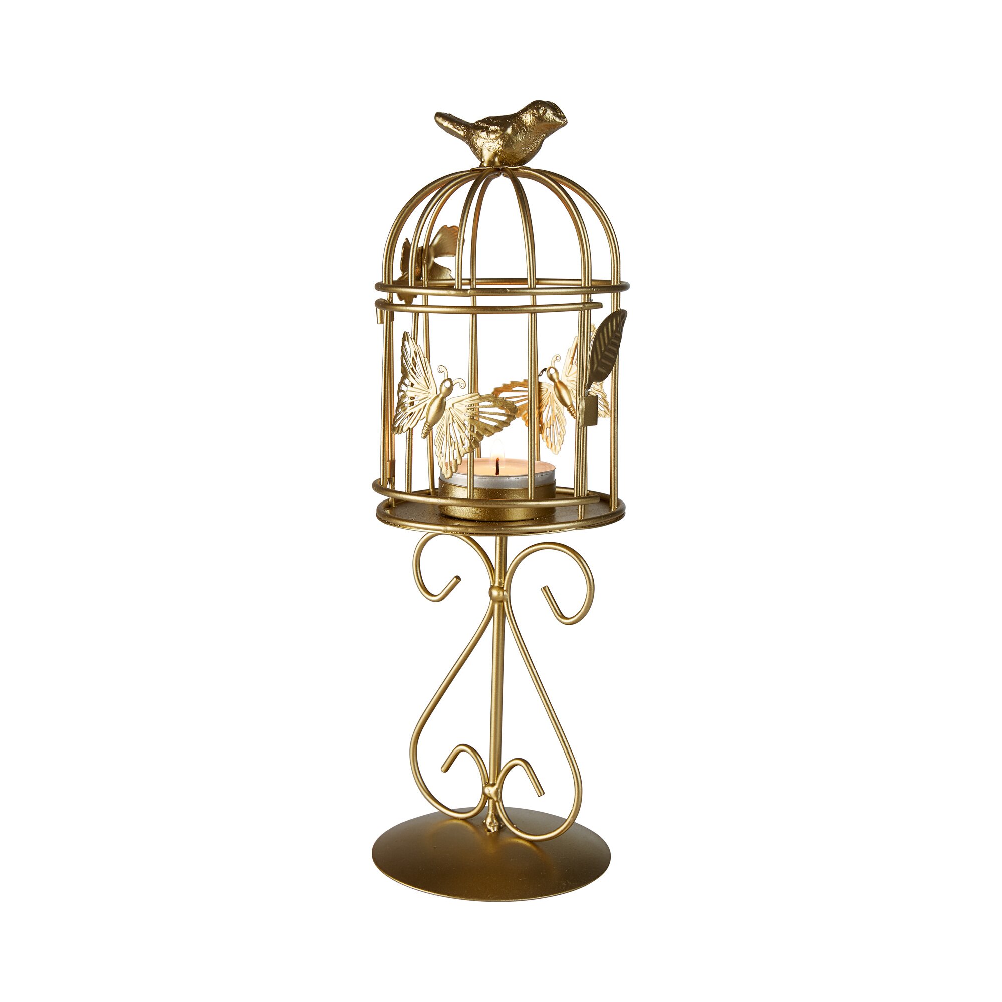 Bougeoir « Oiseau coloris doré »
