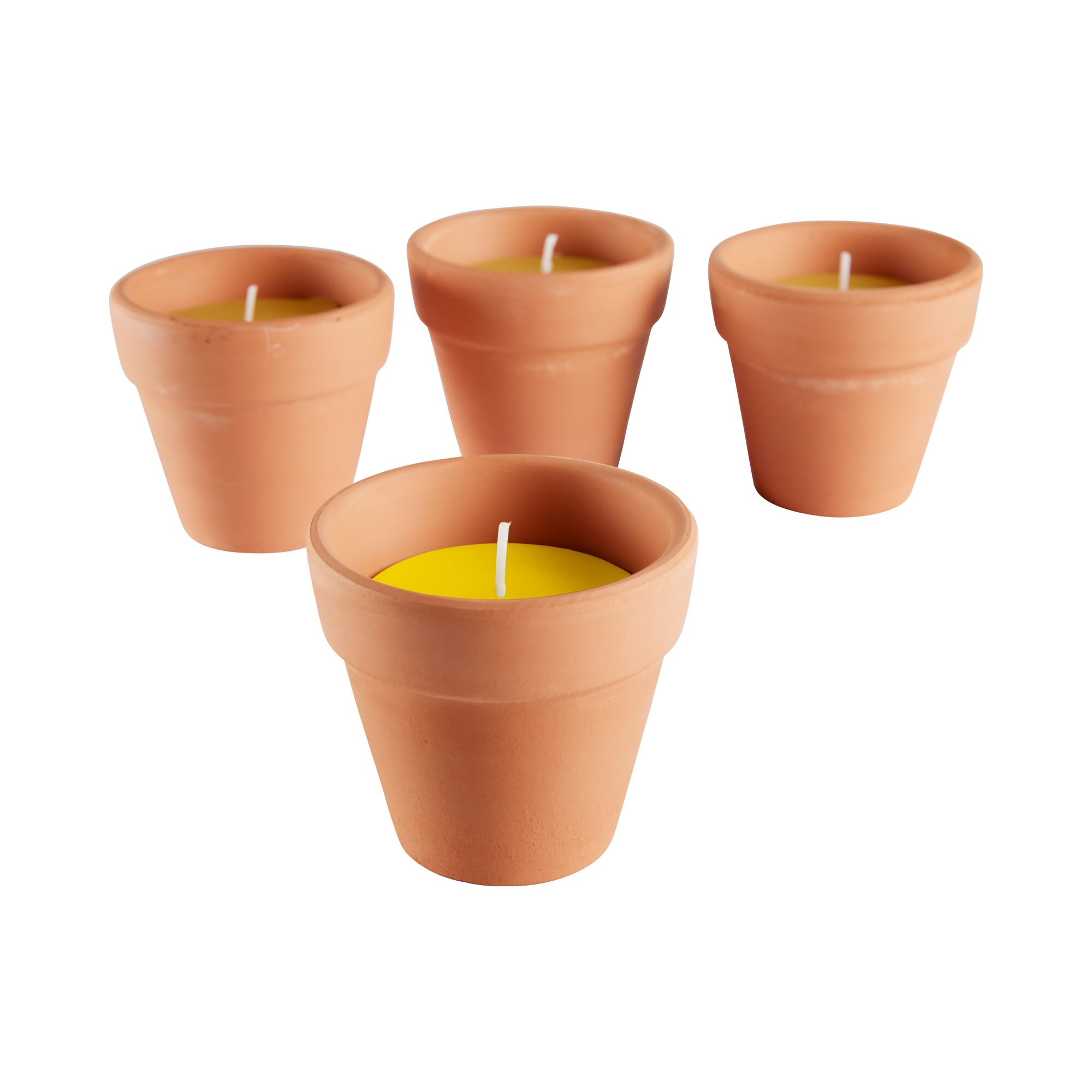 Bougies en pot « Citronnelle », 4 pièces